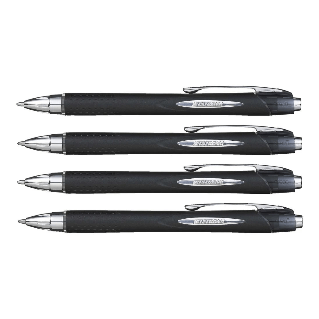 2 Uni Jetstream Retractable Rollerball Pens Black 4 Pack, 2 of 2