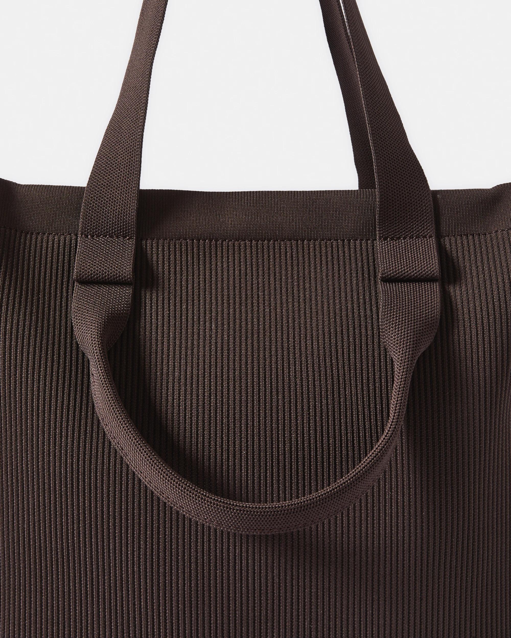 3 Knit Tote Bag Deep Fudge, 3 of 5