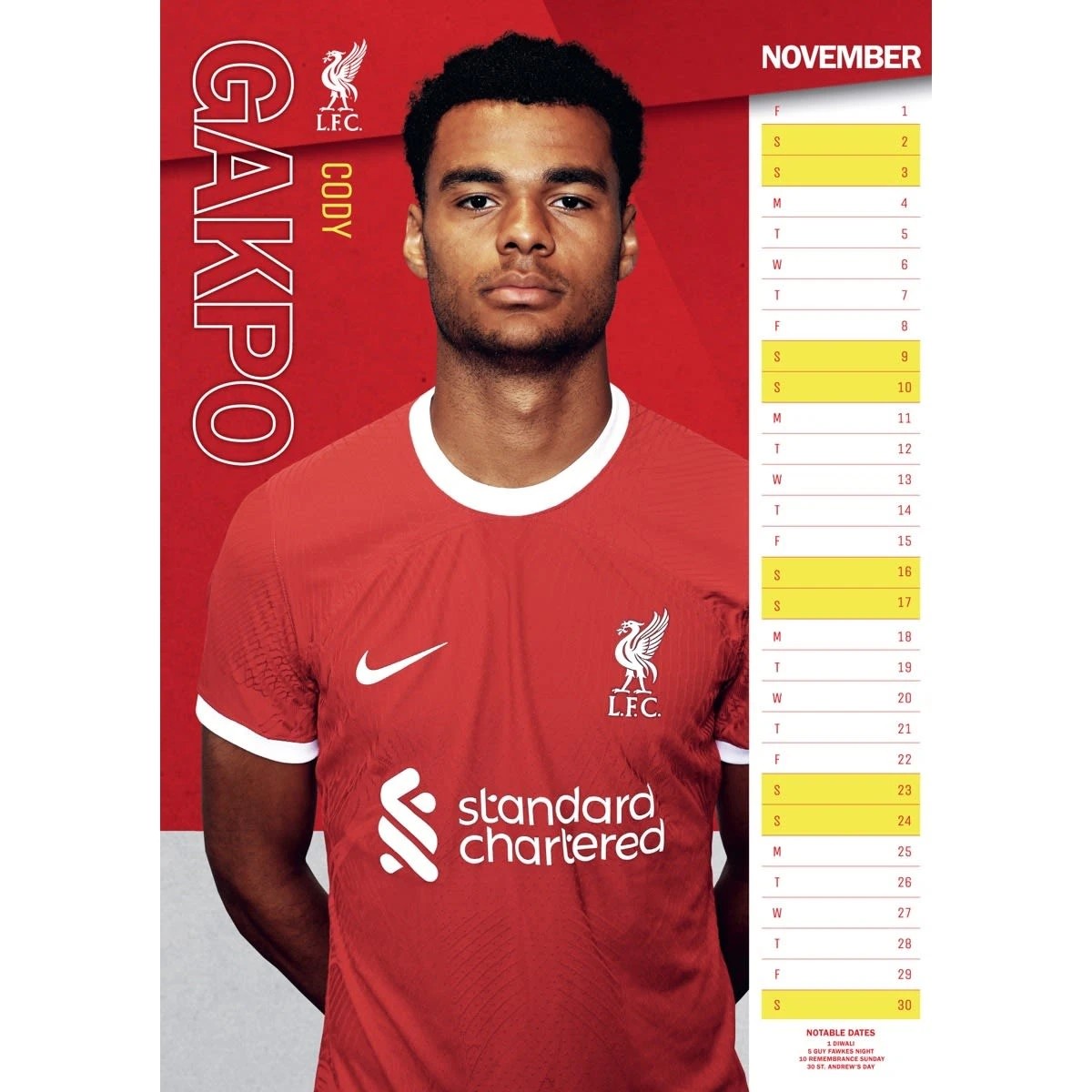 4 Official 2025 A3 Calendar - Liverpool FC, 4 of 5