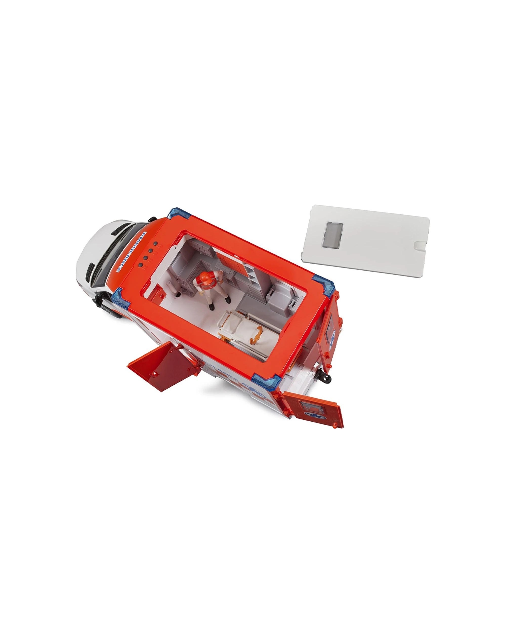 3 Bruder Mercedes G3 Sprinter Ambulance Vehicle With Driver Light And Sound 4 Years Plus - White, 3 of 5