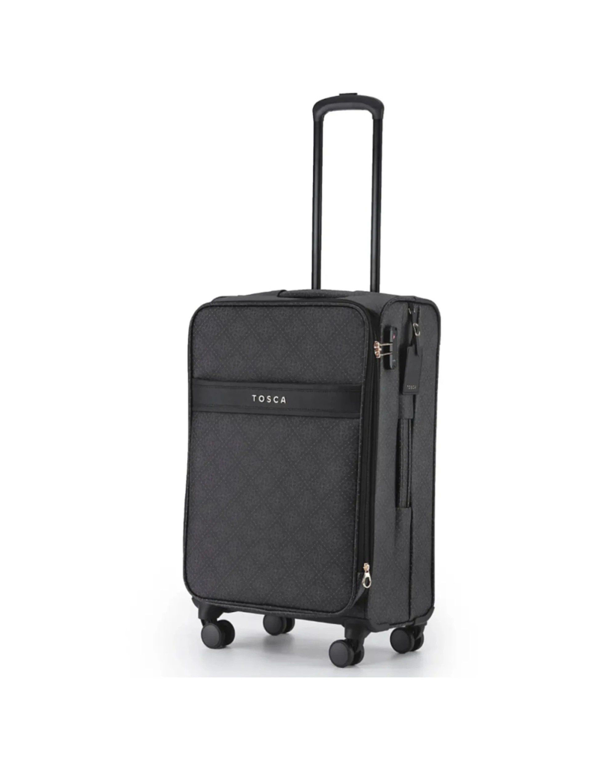 1 Tosca Willow 66 cm Medium Lightweight Expandable Suitcase Travel Luggage Caviar - Charcoal, 1 of 3
