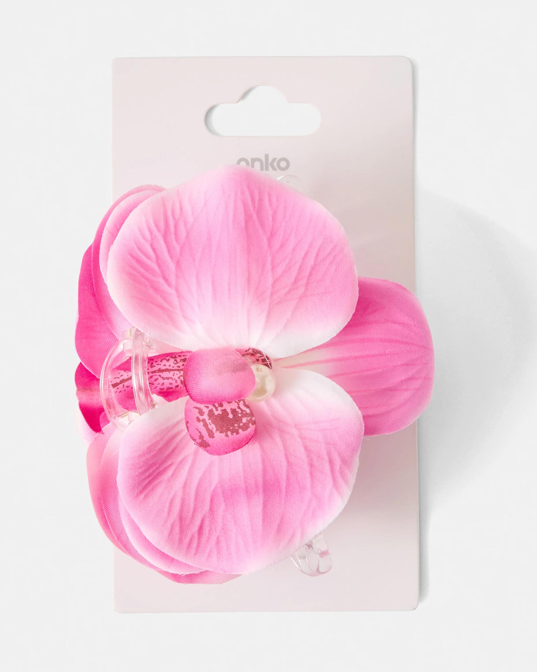 4 Pink Orchid Claw Hair Clip Pink, 4 of 4