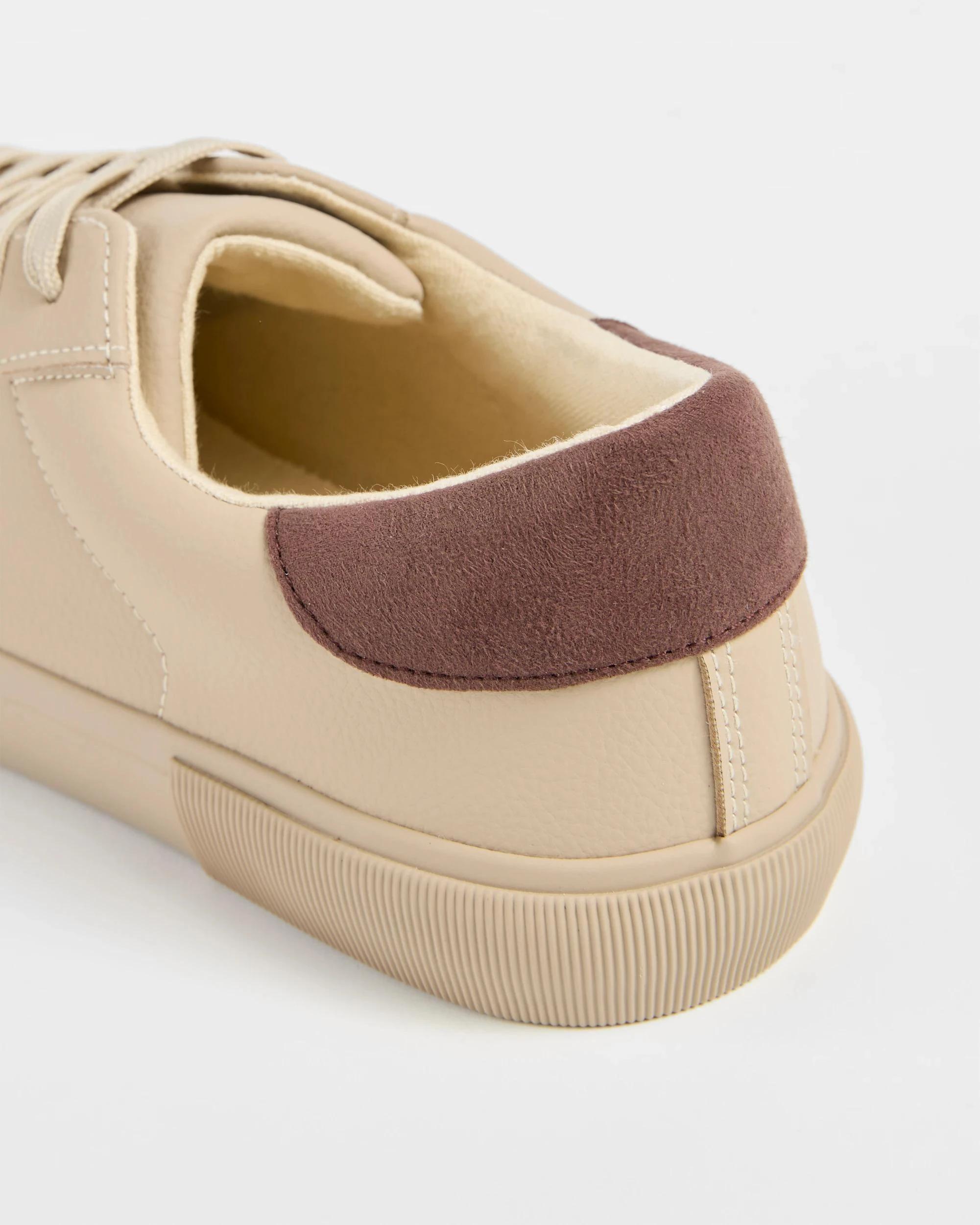 2 Target Man Mens Pebble PU Sneaker NATURAL, 2 of 3