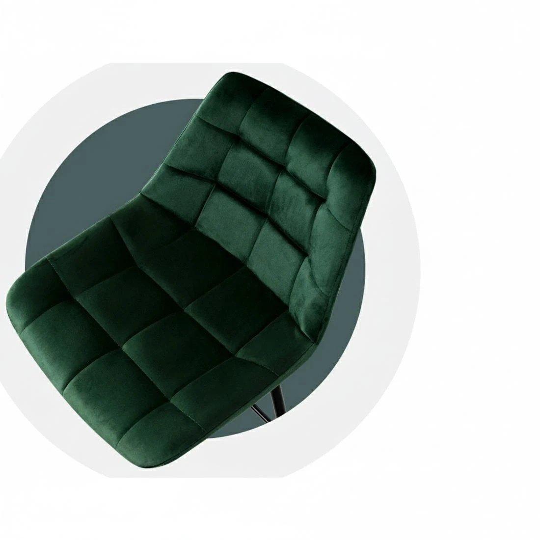 5 Artiss 2x Bar Stools Velvet Chairs - Green, 5 of 5