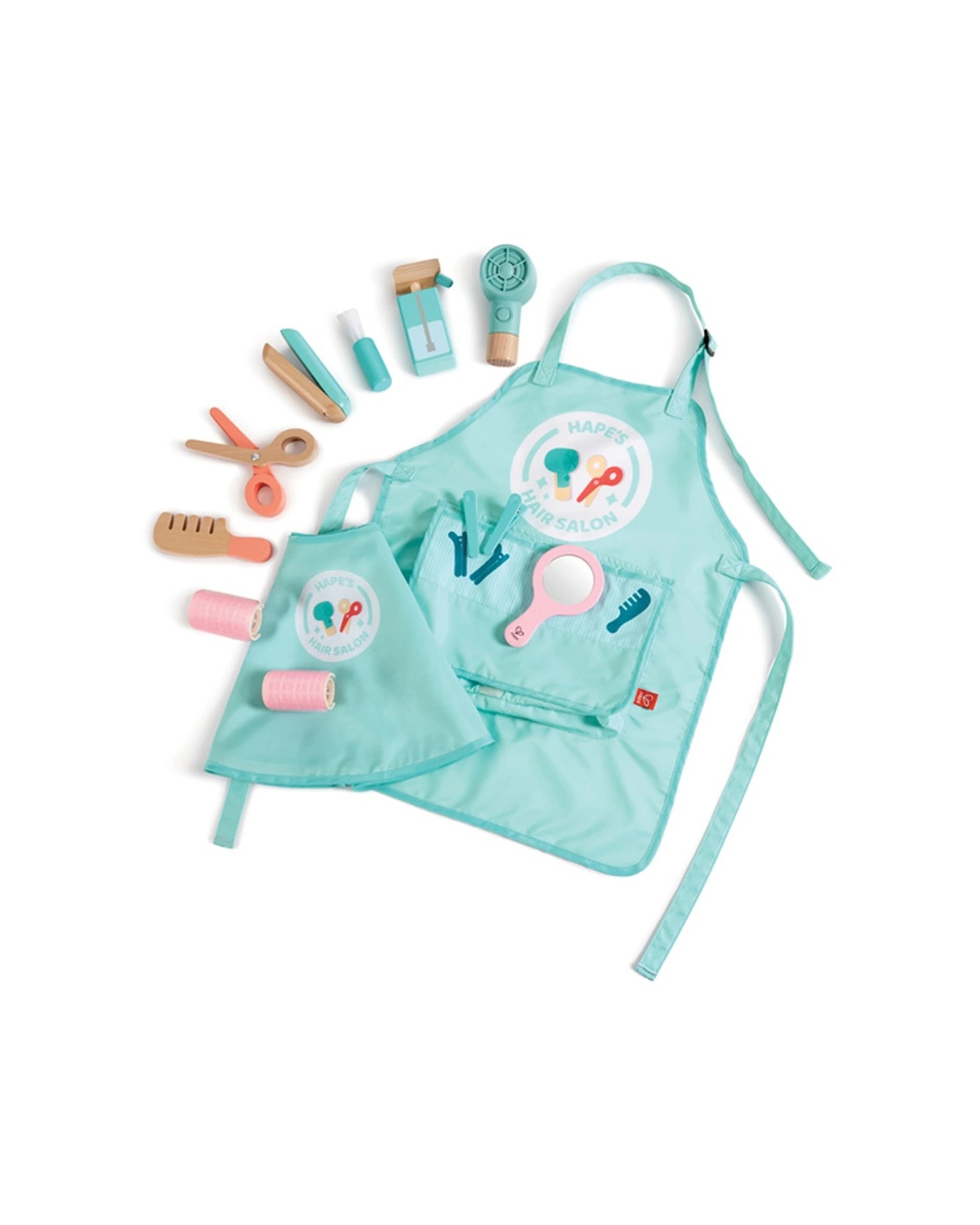 1 Hape Super Stylish Hair Salon Set With Tools Apron Activity - Multi, 1 of 4