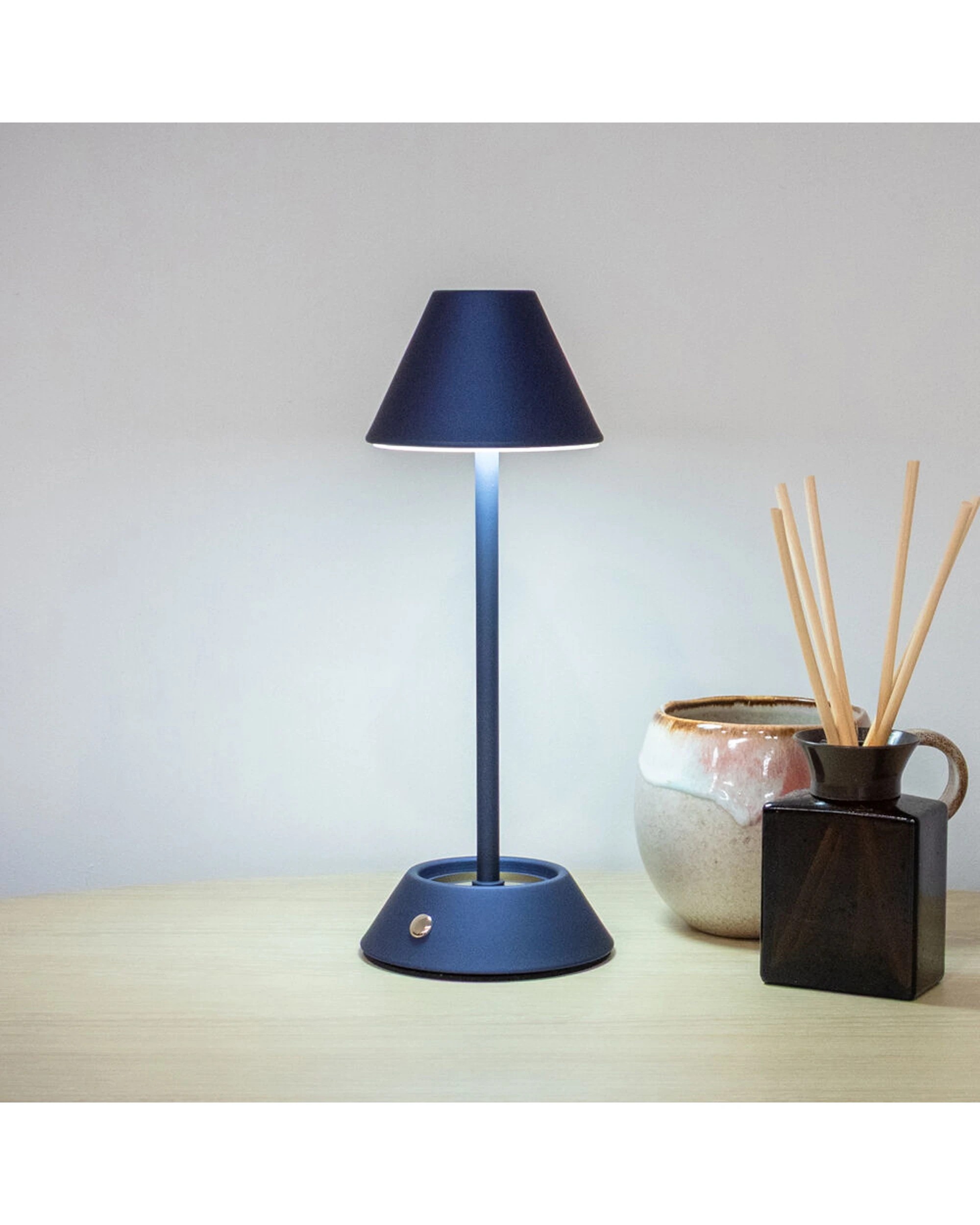 7 Boyle Rechargeable LED Table Lamp Cone Shade Adjustable Lighting Matte - Blue, 7 of 8