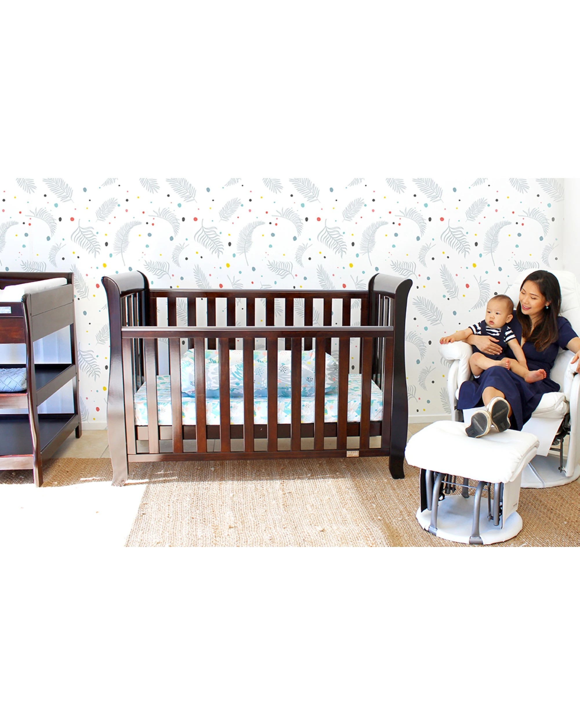 4 Babyhood Classic Sleigh Cot - Natural, 4 of 5