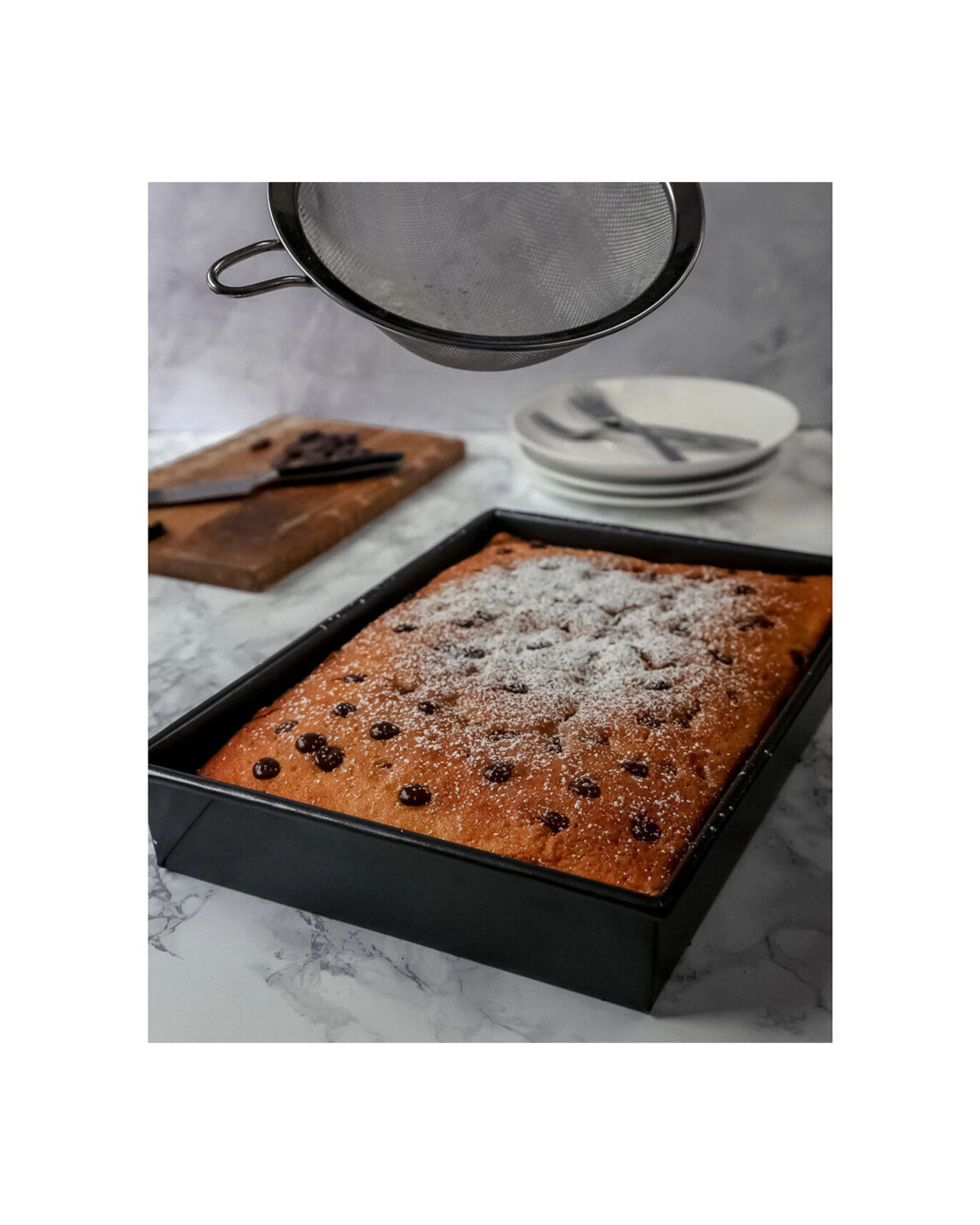7 Mastercraft 2PK 35x24cm Heavy Base Non-Stick Quantum II Rectangular Deep Cake Pan 2PK - Black, 7 of 7