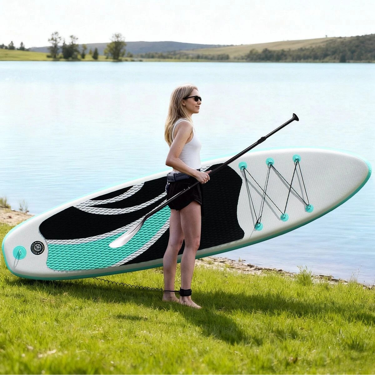 2 Ausway Stand Up Paddle Board Inflatable SUP Surfboard Kayak, 2 of 3