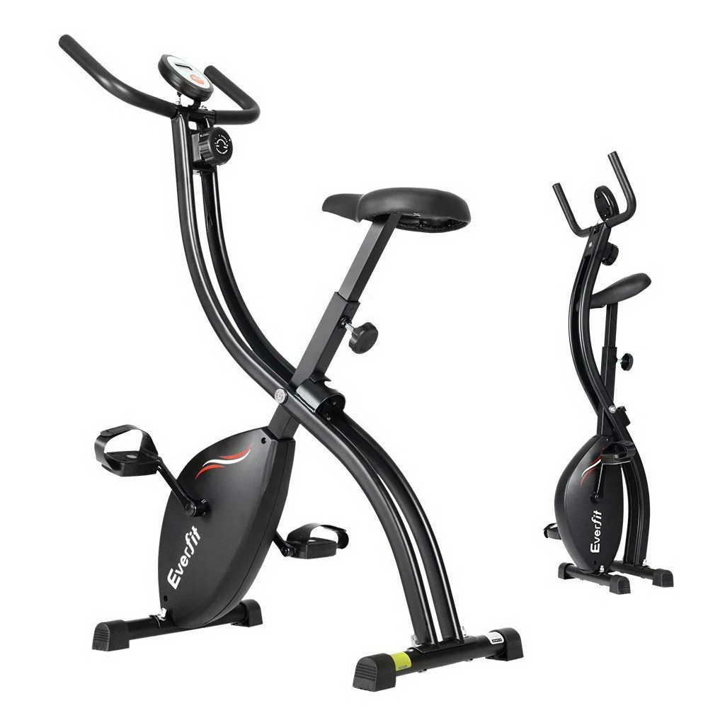 1 Everfit Folding Exercise Bike Magnetic X-Bike Bicycle Indoor Cycling - Black, 1 of 6