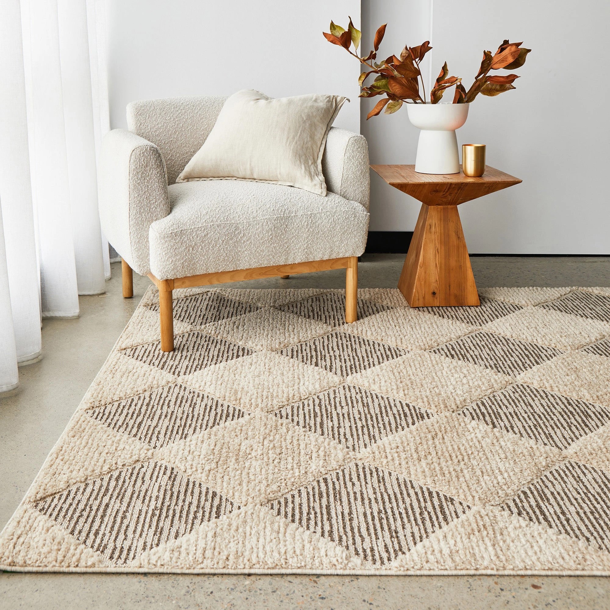 2 Common Ground Rugs Lyrica Yuri 230x160cm - Medium Floor Rug - Natural, 2 of 6