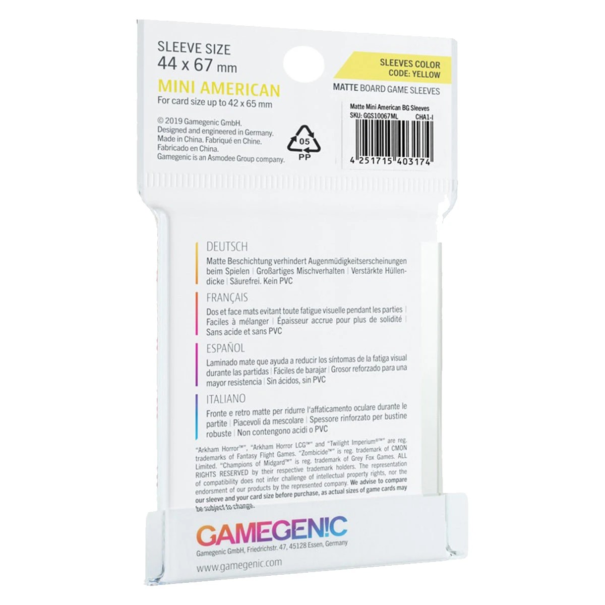 2 Gamegenic Matte Board Game Sleeves Mini American Sized 44mm X 67mm 50pc, 2 of 3