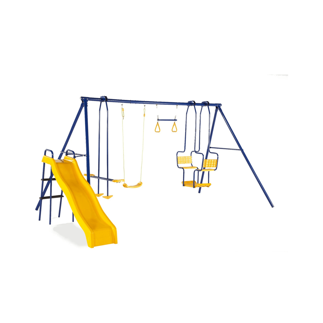4 Plum Play Au 5 Unit Metal Swing Set With Slide Glider Monkey Bars Galvanised
 - Multi, 4 of 9