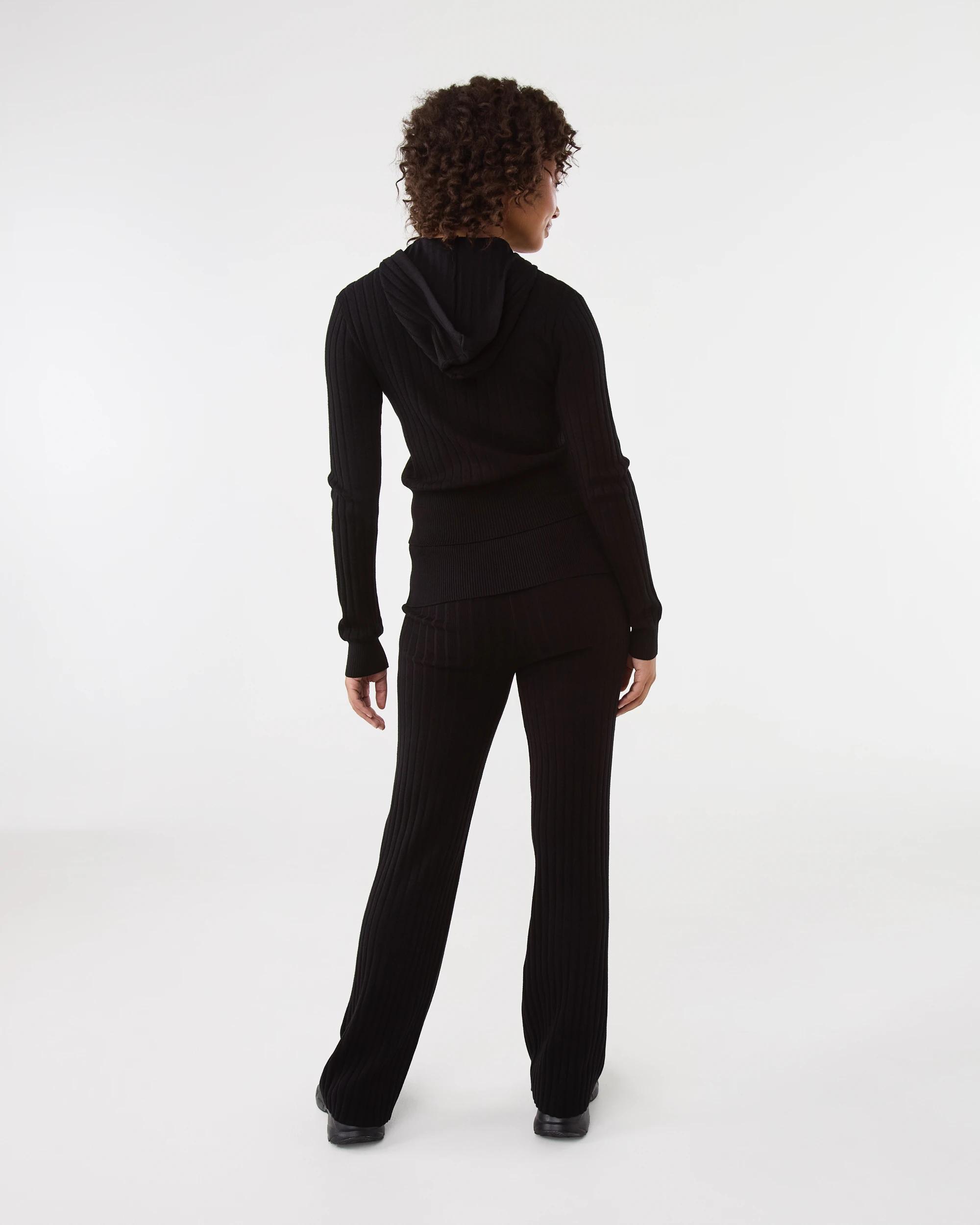 4 Knit Fold Over Pants Black, 4 of 6