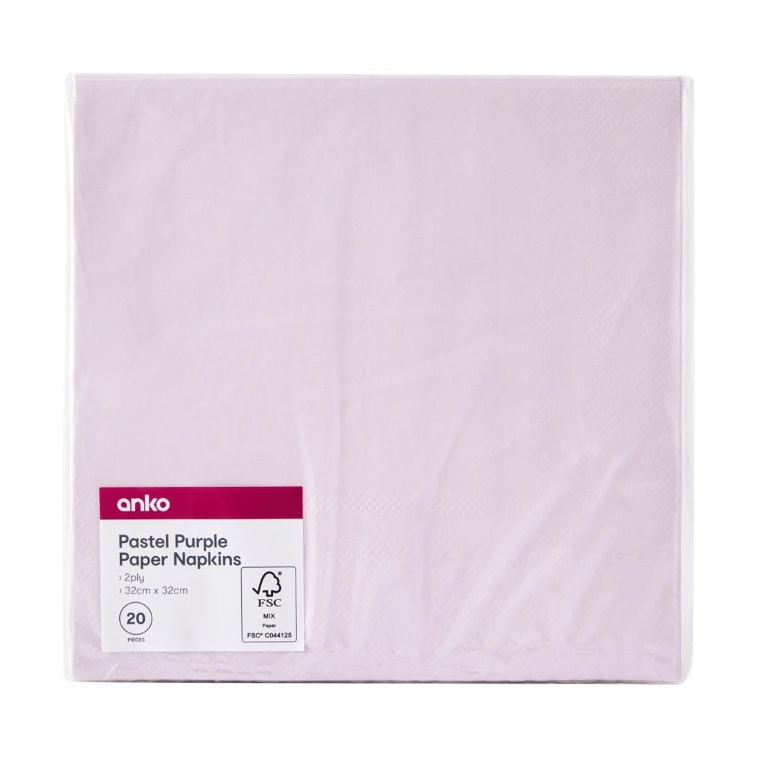 5 20 Piece Pastel Purple Paper Napkins, 5 of 5