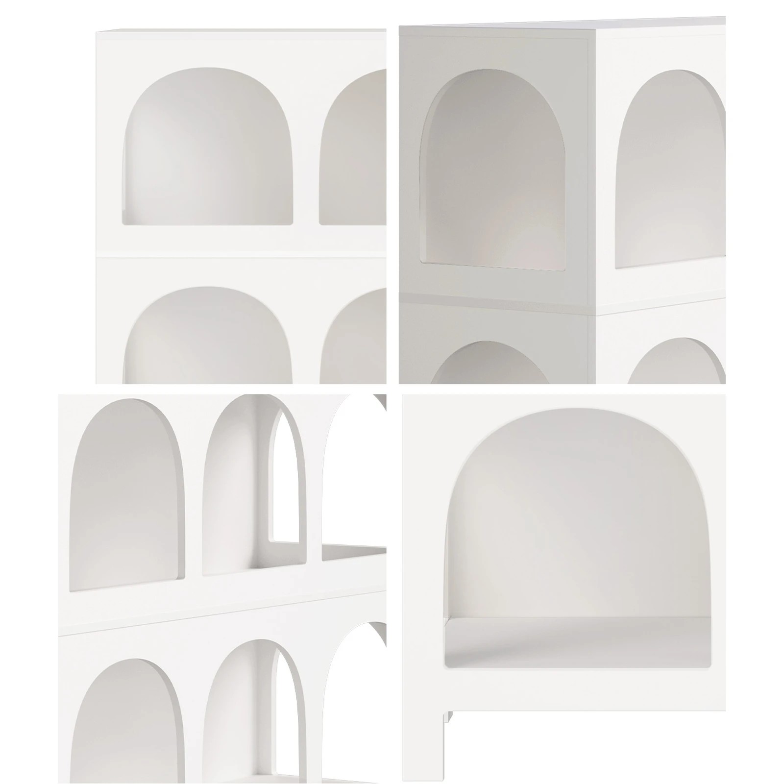 4 Oikiture Shelving Unit Display Shelf Storage Stand Bookcase Bookshelf
 - White, 4 of 10