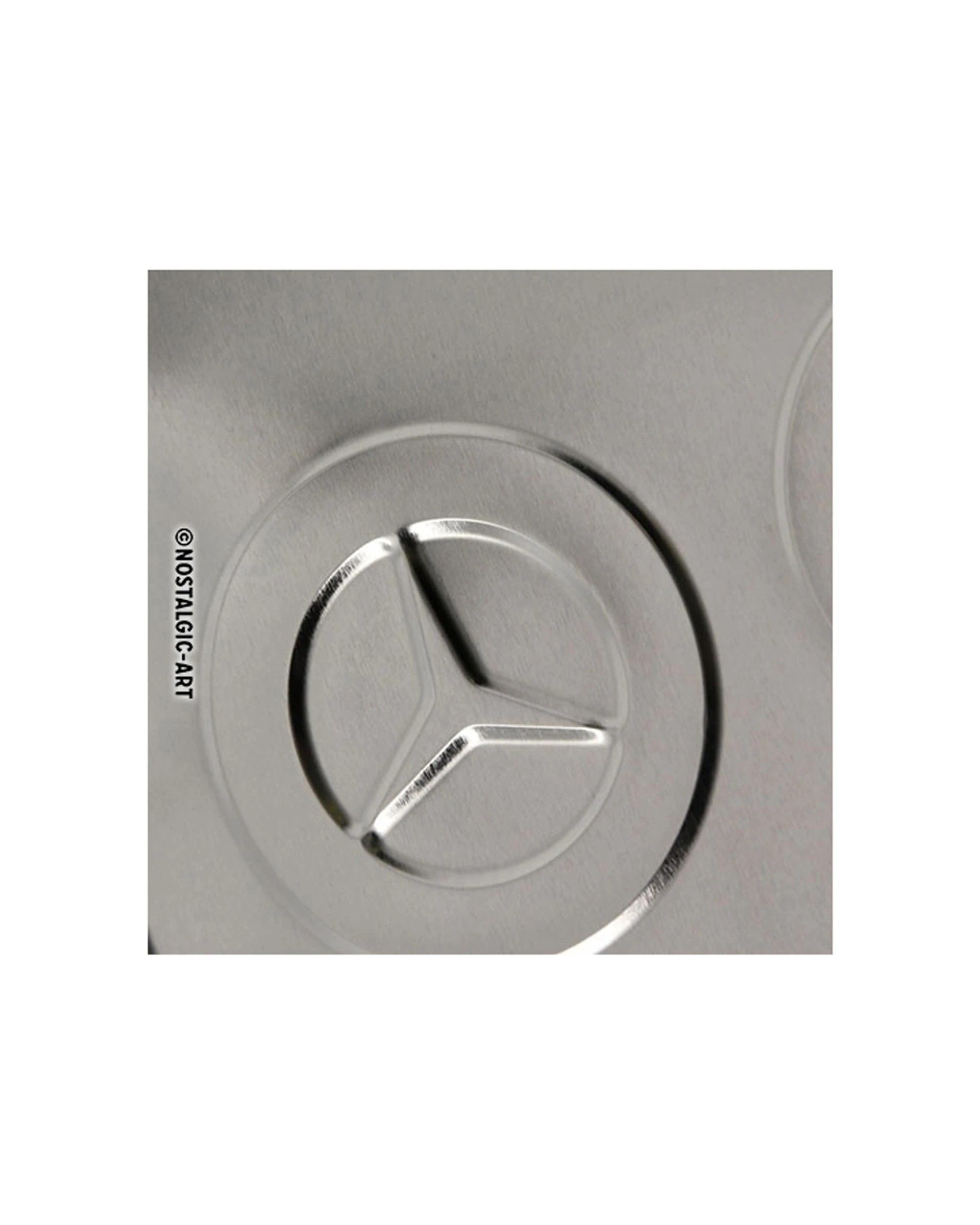 4 Nostalgic-Art 25x50cm Metal Long Sign Plaque - Mercedes-Benz Logo Evolution - Multi, 4 of 4