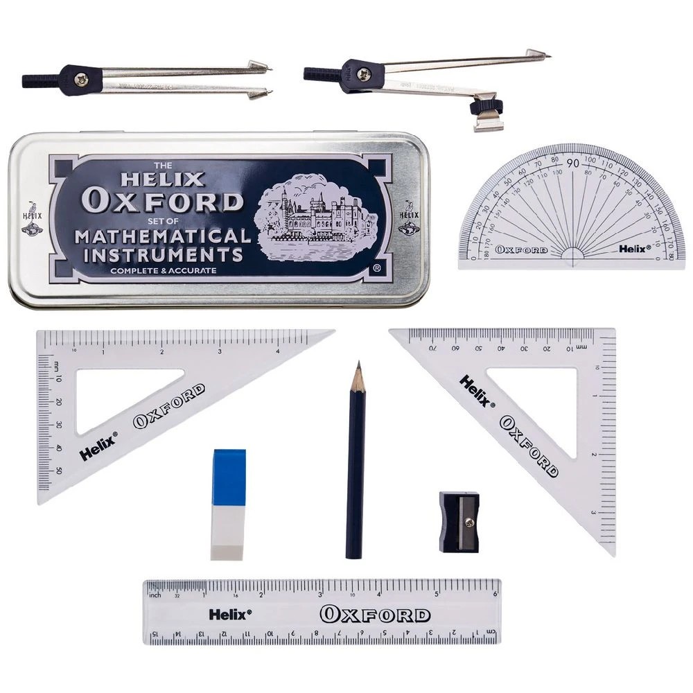 1 Helix Oxford Blue 9 Piece Maths Set, 1 of 7