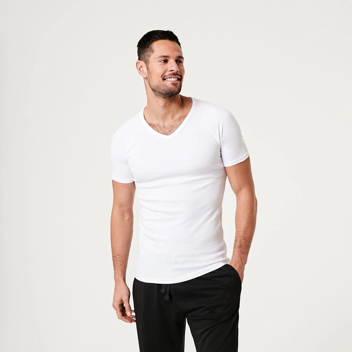 1 2 Pack Raglan Sleeve V-Neck Tee WHITE, 1 of 9