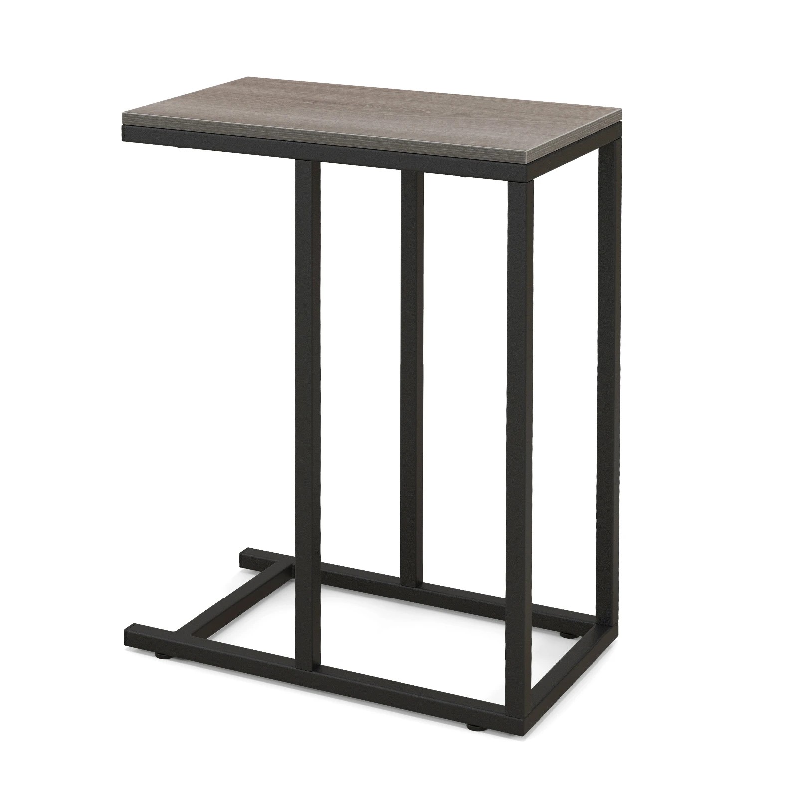 1 Costway 64cm High C-Shaped End Table Side Table Bedside Table Metal Frame Living Room, 1 of 3