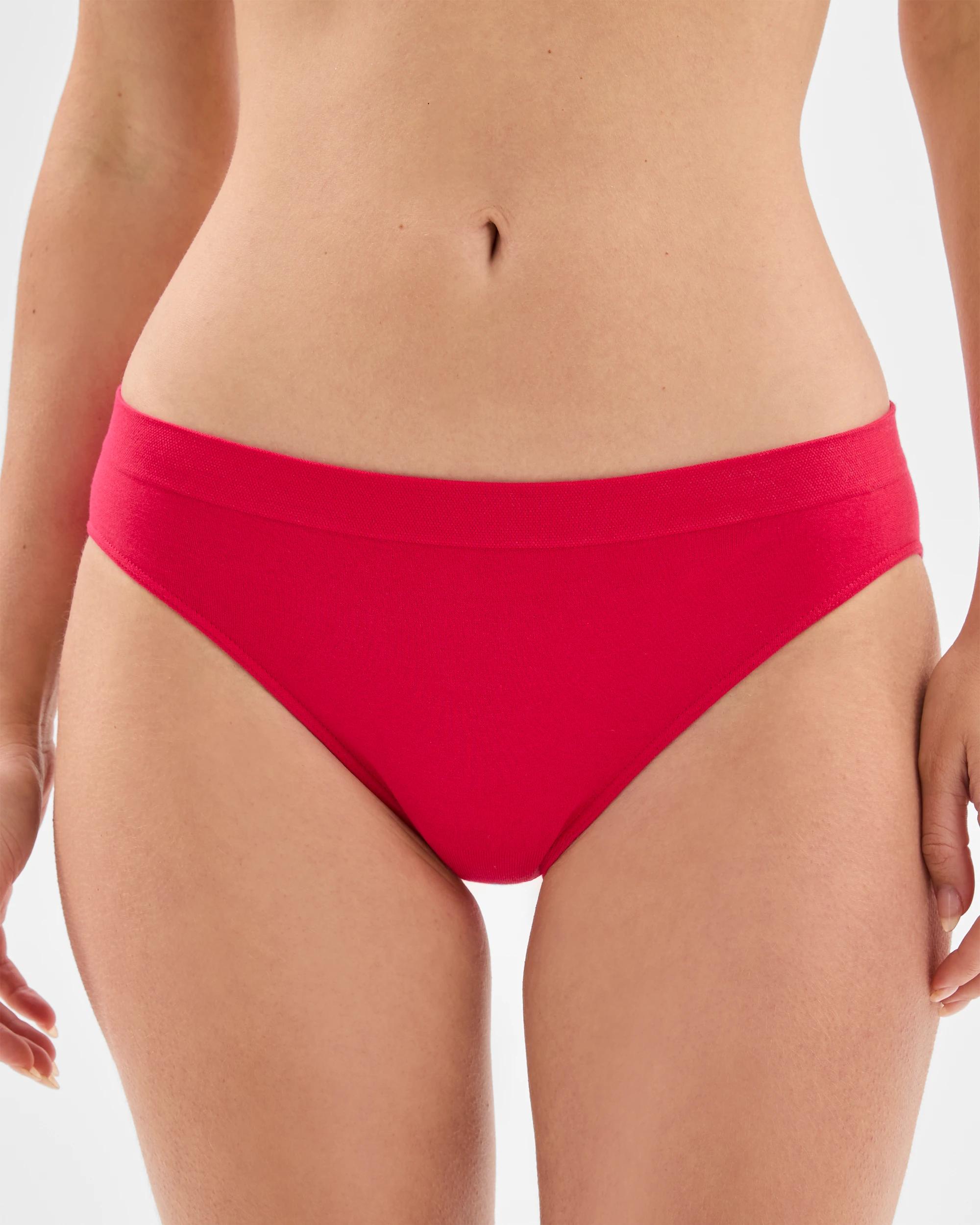 2 Target Australian Cotton Blend 2 Pack Seamfree Bikini Briefs BARBERRY, 2 of 4