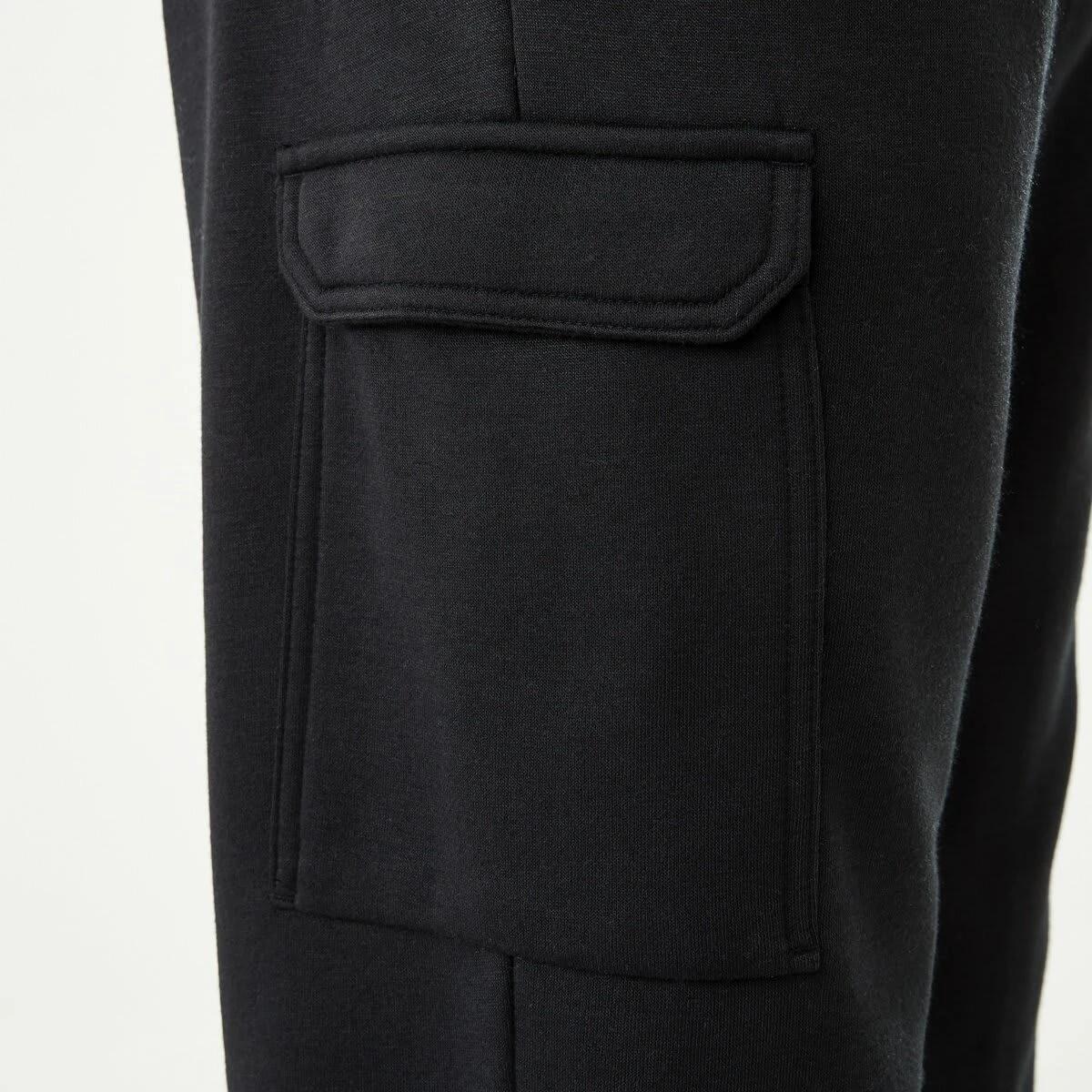 6 Active Mens Cargo Trackpants BLACK, 6 of 6
