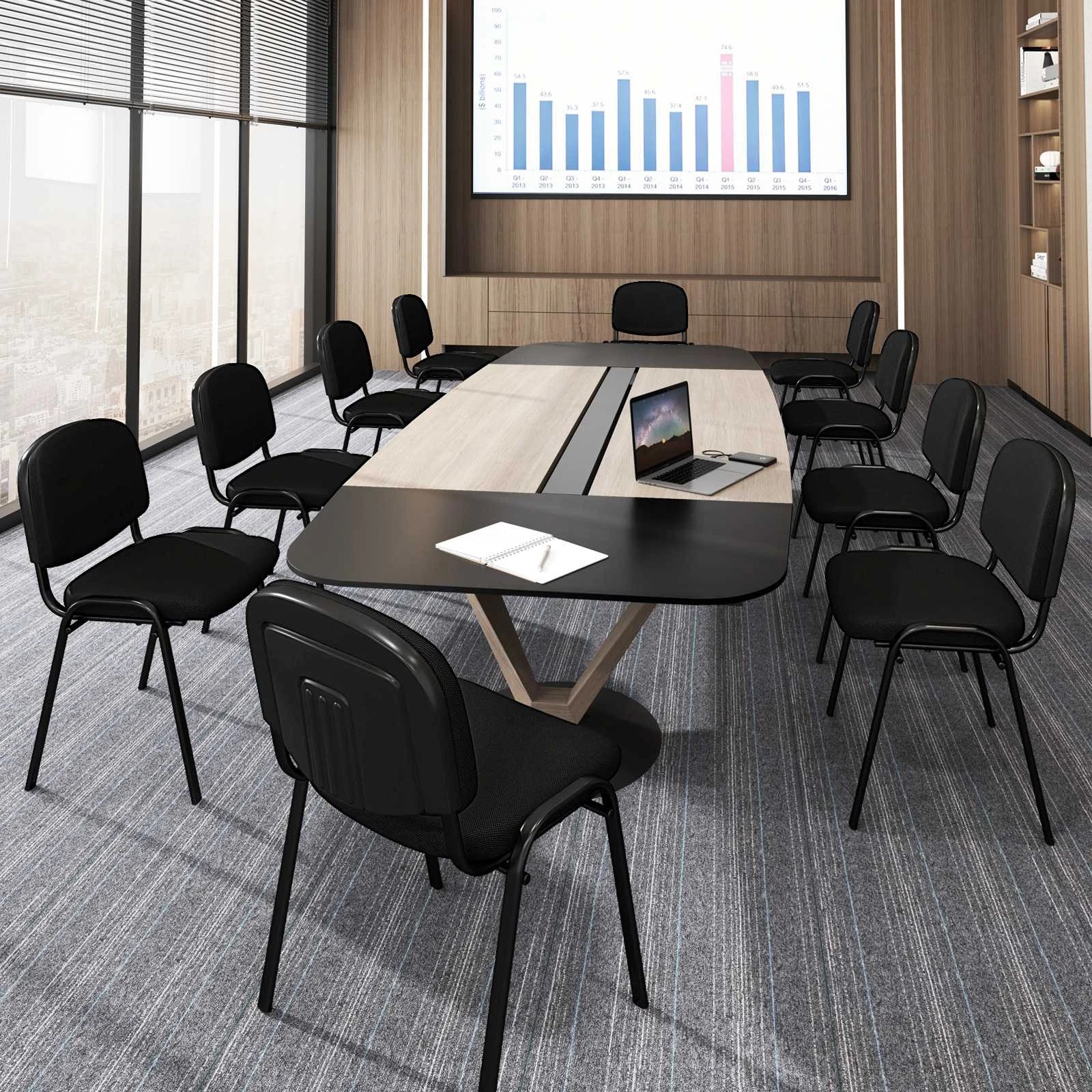 9 Costway 5x Stackable Office Conference Chairs Meeting Reception Chair, 9 of 10