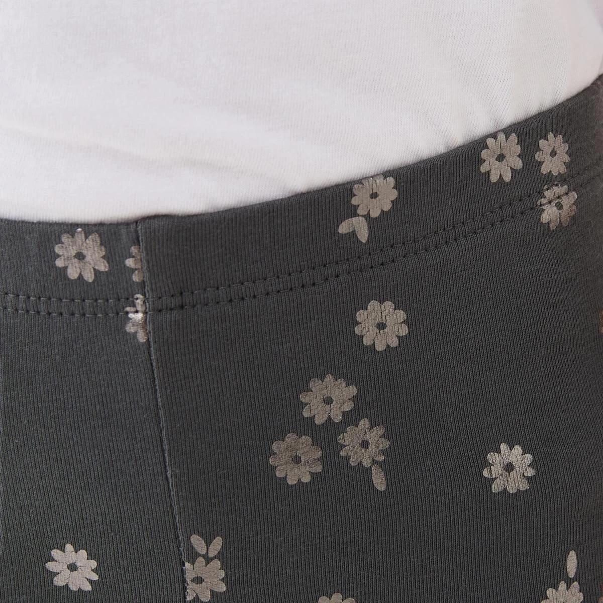 3 Foil Leggings SILVER PETALS DARK MAGNET, 3 of 5