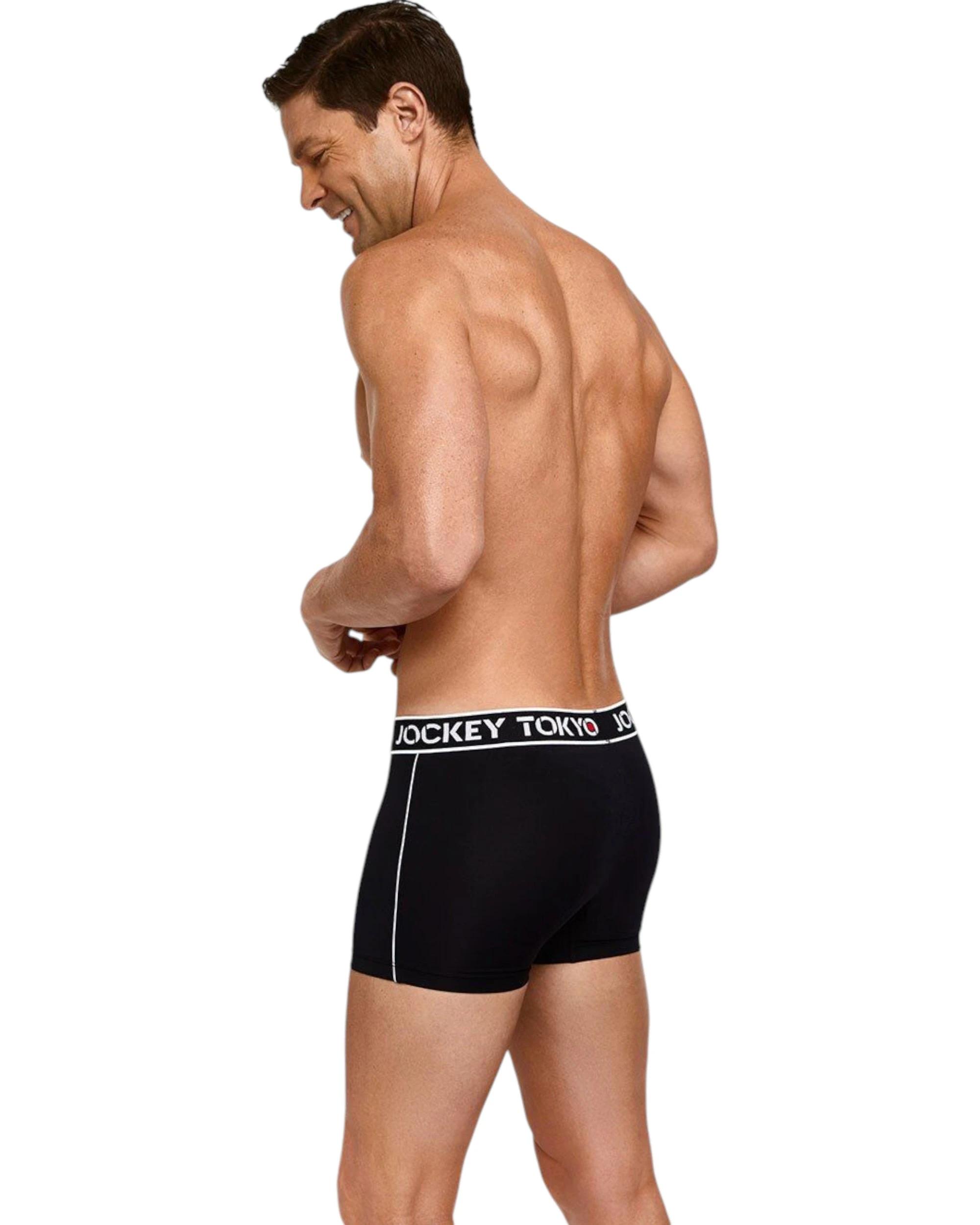 1 Jockey 5 Pack Mens Tokyo Cotton Trunks Black Comfort Underwear BLACK, 1 of 3