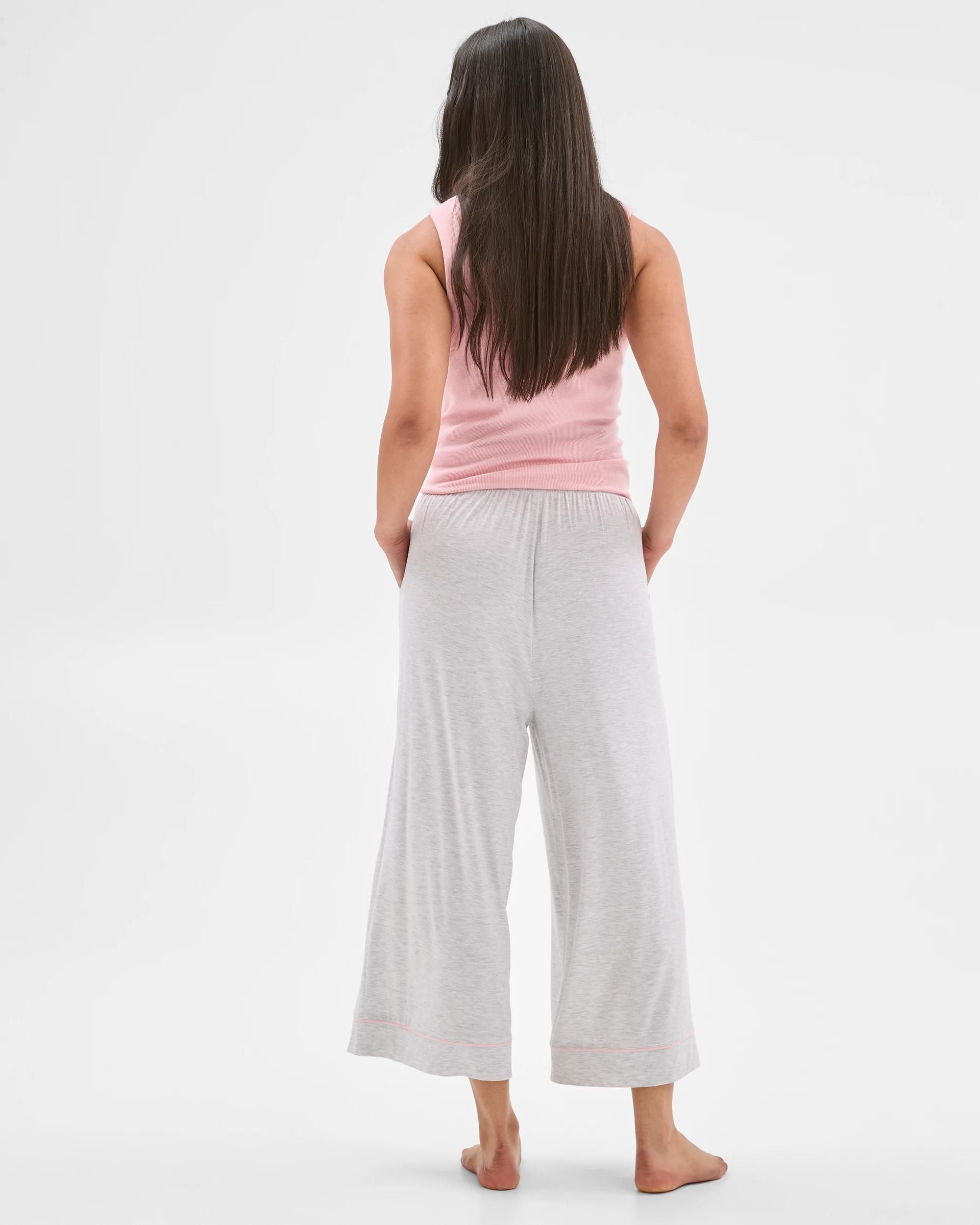 4 Target Bamboo Soft Comfort Sleep Culotte Pants GREY, 4 of 6