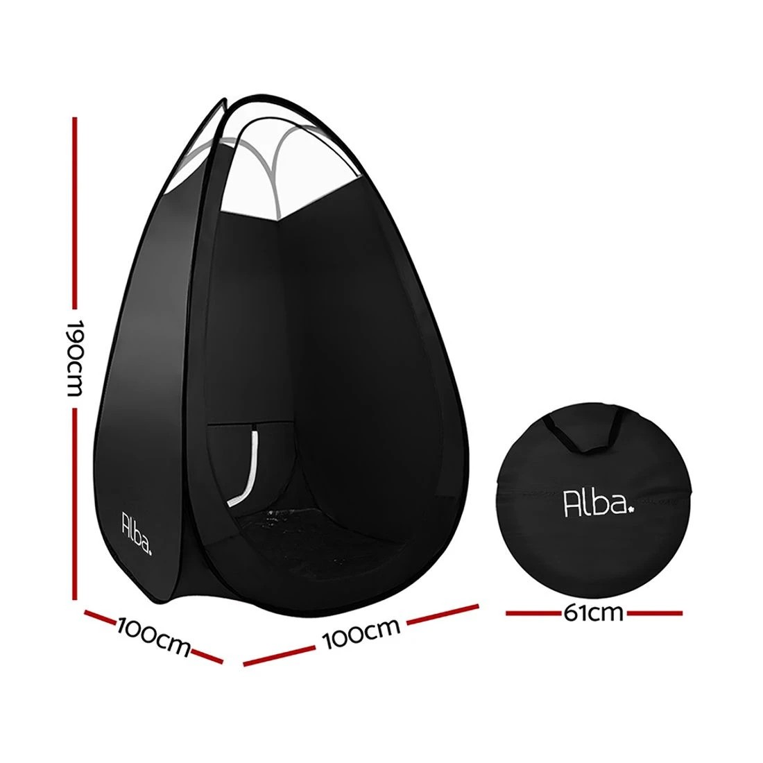 2 Alba Spray Tan Tent Booth Pop Up Sunless Tanning Sun Care Carry Bag - Black, 2 of 5