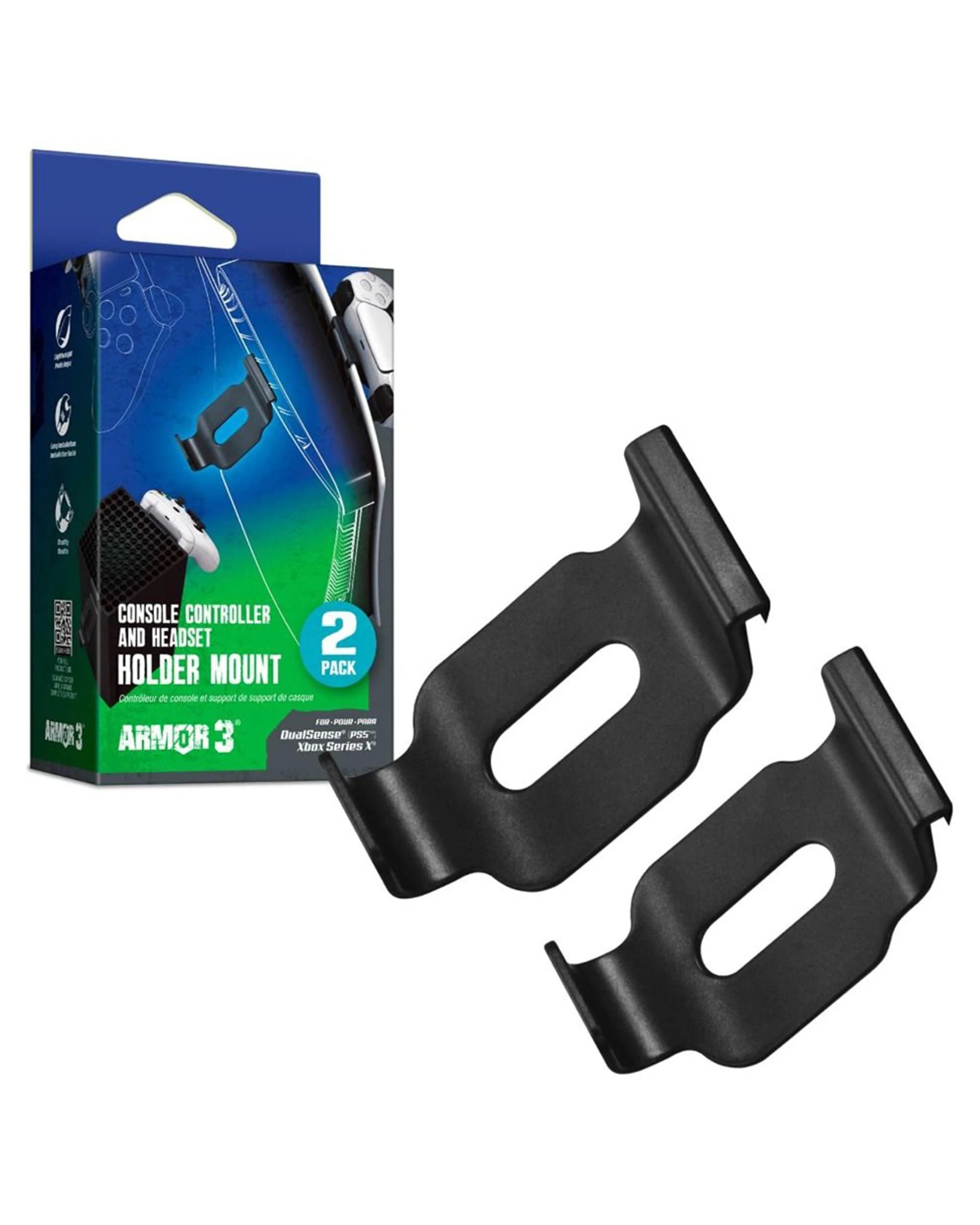 1 Armor3 Console Controller and Headset Controller 2 Pack - Black, 1 of 5