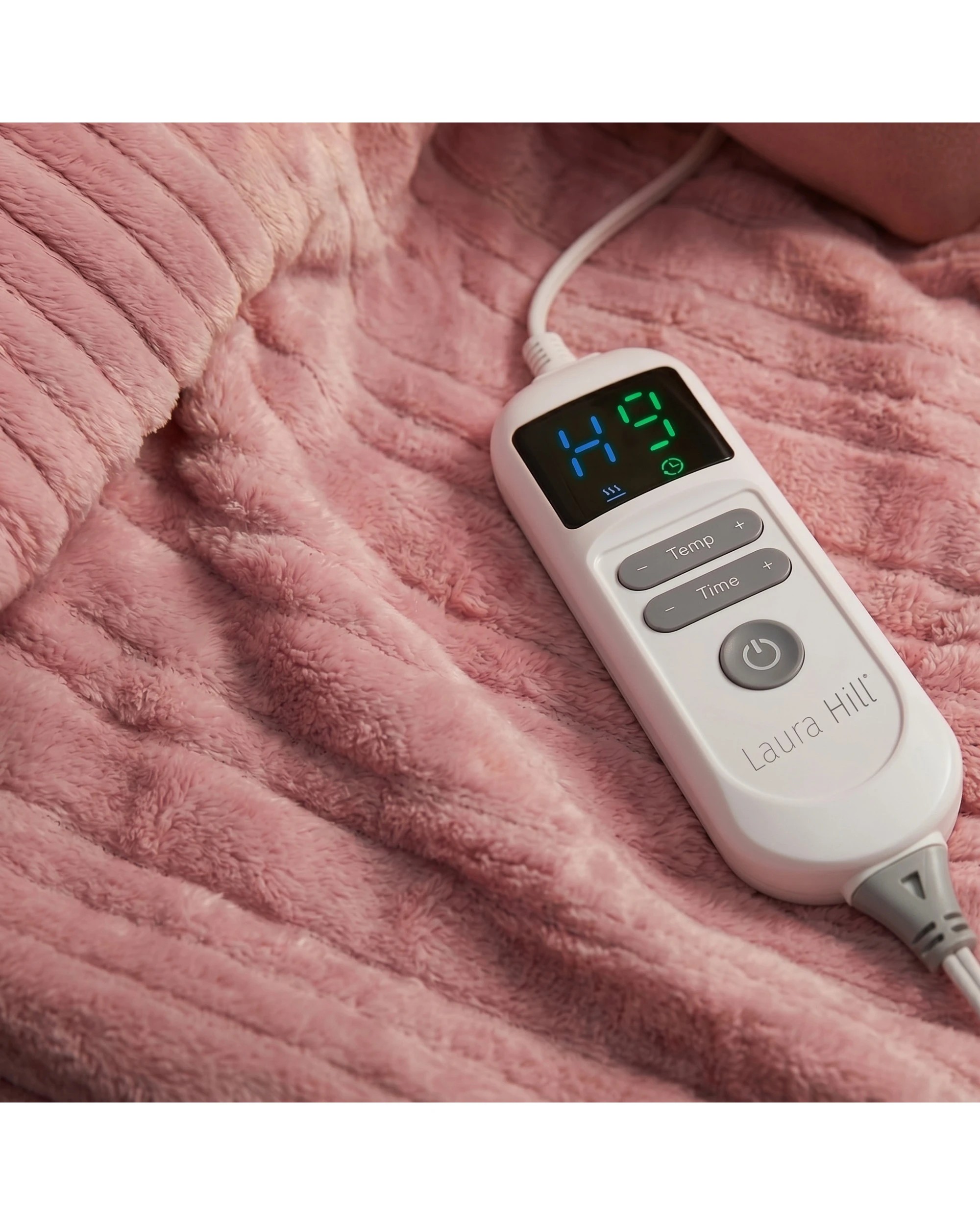 7 Laura Hill XL Electric Heated Blanket Throw Soft Coral Fleece 10 Heat Settings Machine Washable - Pink, 7 of 8