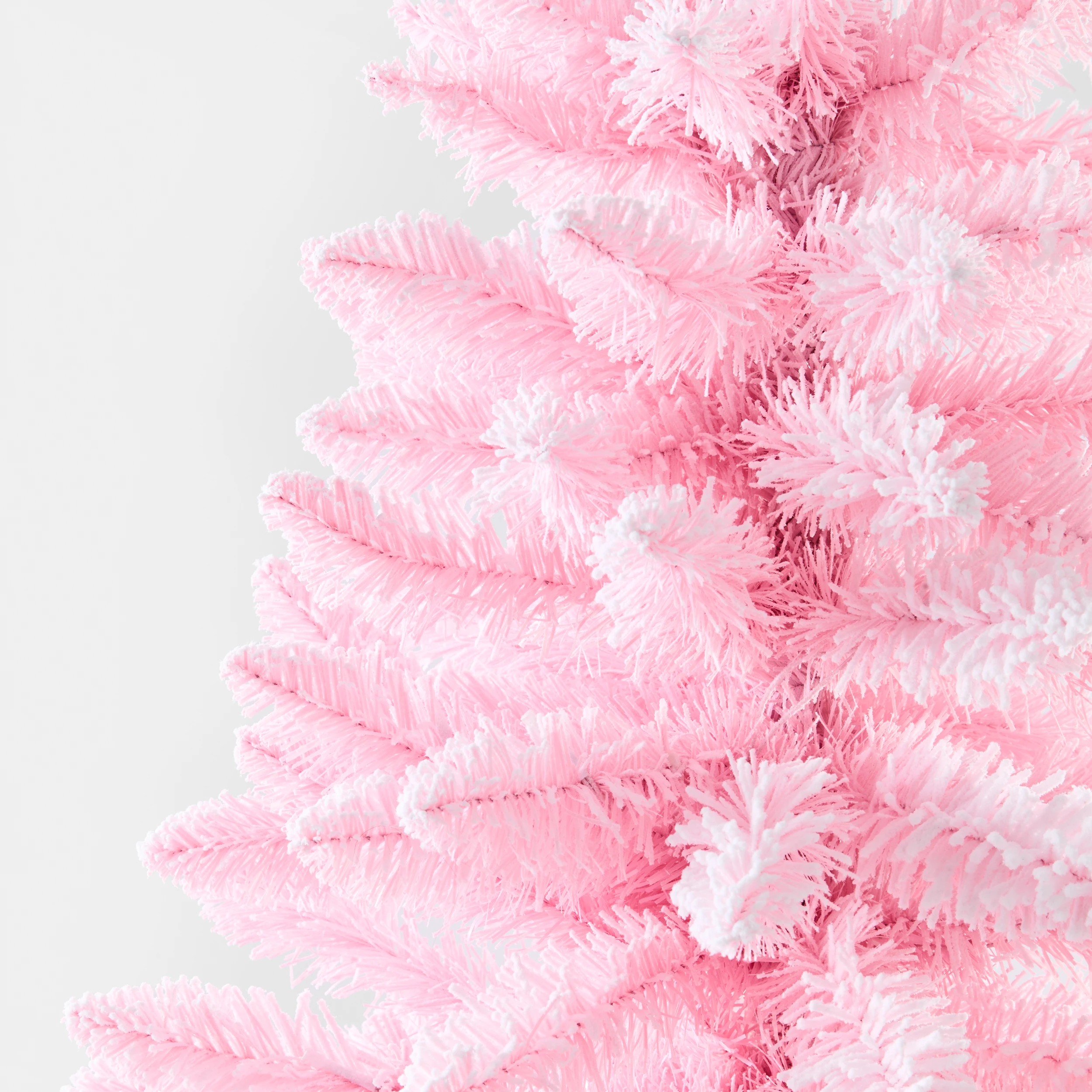 6 1.82m (6ft) Flocked Pink Prelit Christmas Tree, 6 of 8