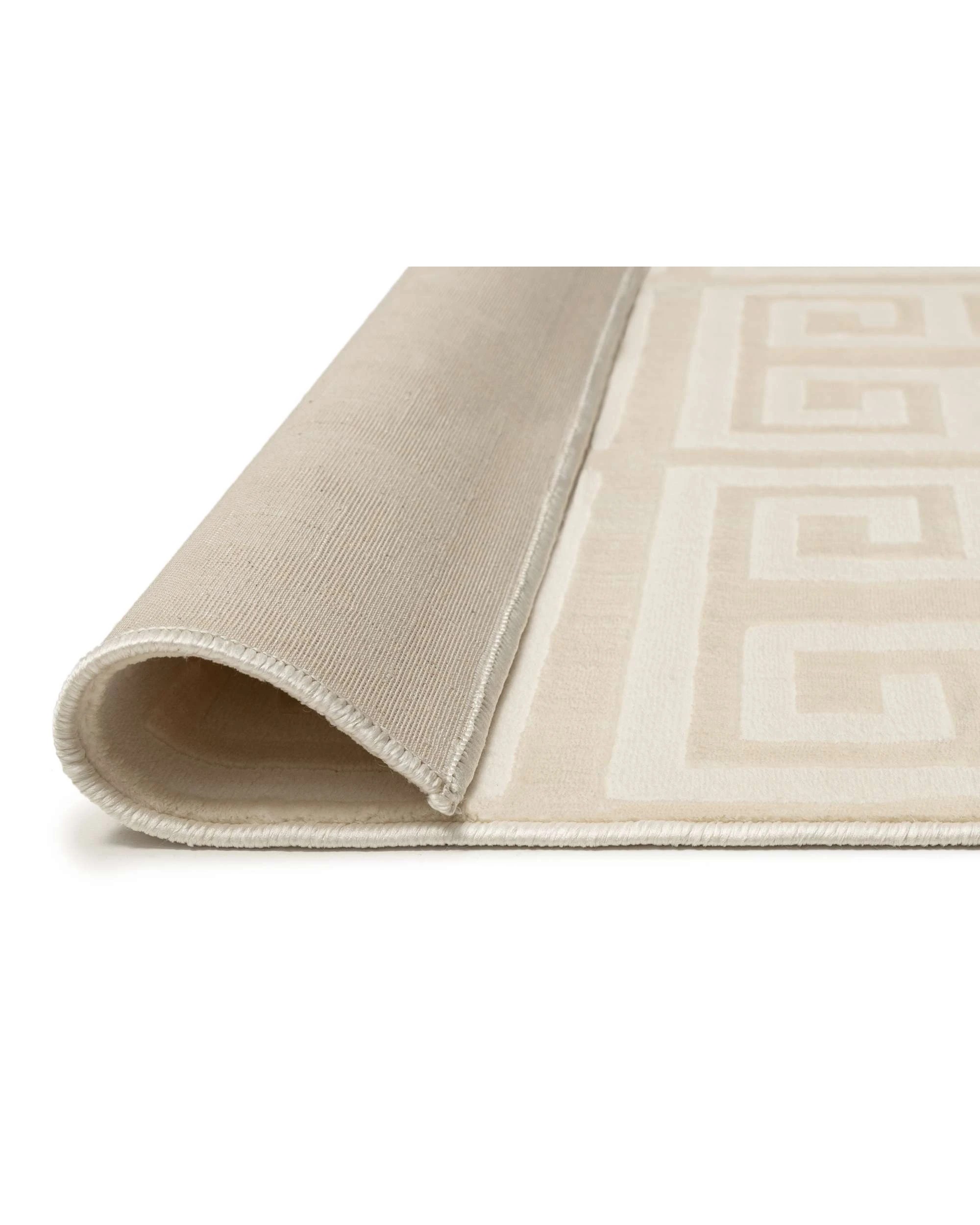 5 Loopsie Dakhla Textured Geometric Neutral Washable Rug-330cm x 240cm - Beige, 5 of 9