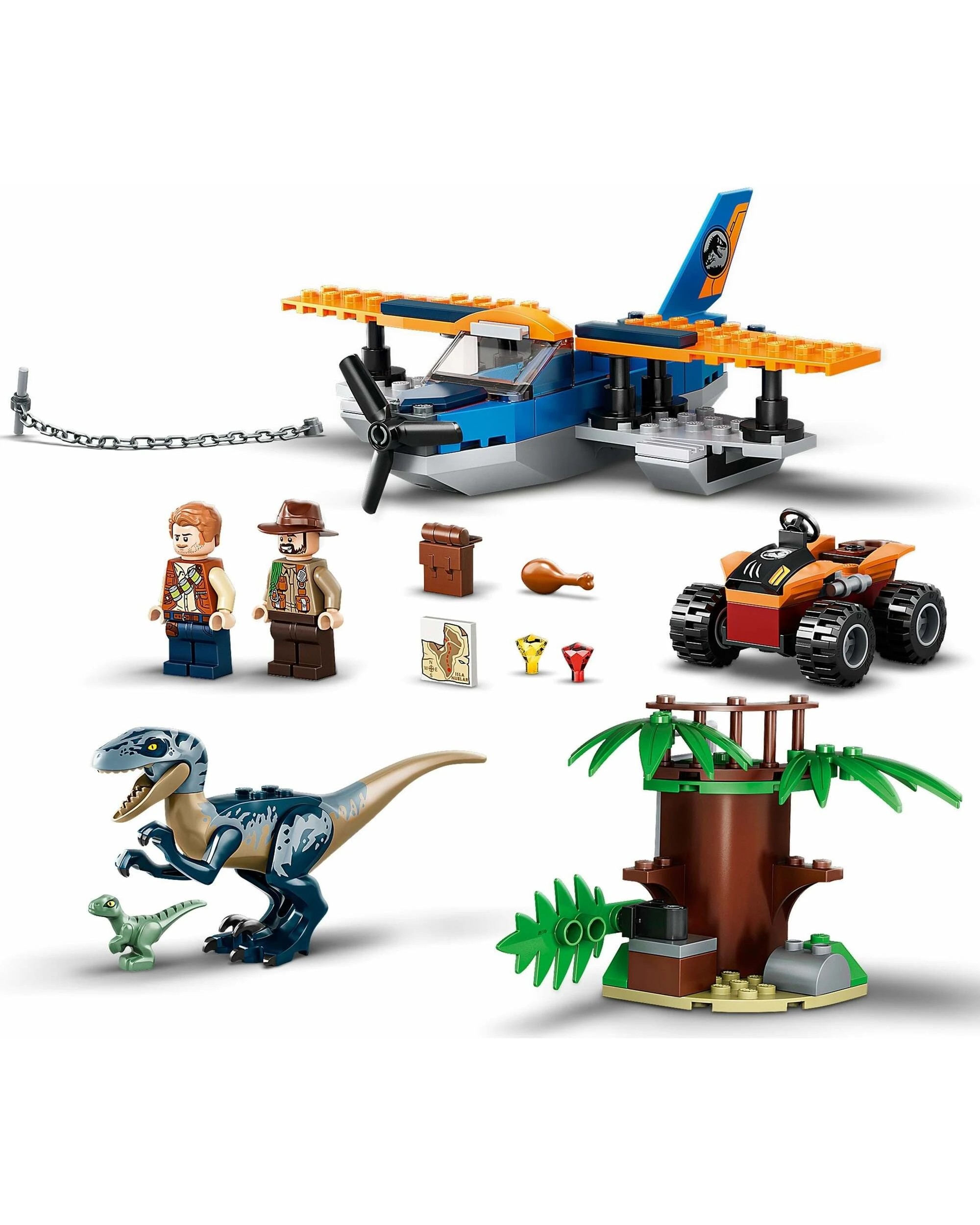 3 LEGO Jurassic World 75942 4+ Velociraptor: Biplane Rescue Mission Dino Toys, 3 of 5