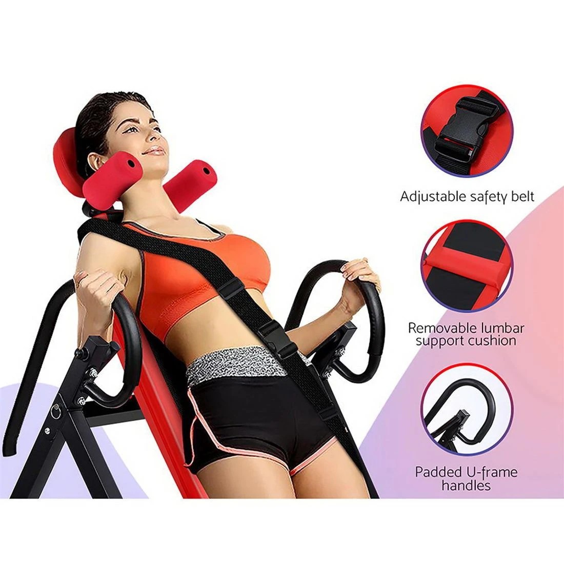 2 Everfit Inversion Table Gravity Exercise Inverter Back Stretcher Home Gym - Multi, 2 of 8