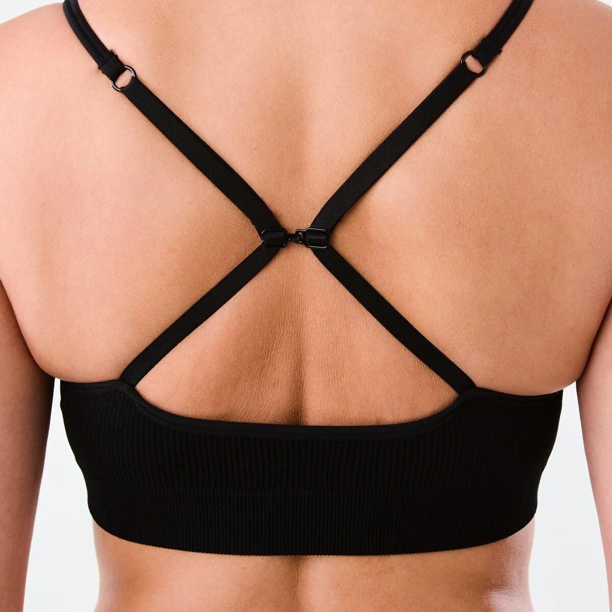 9 Seamfree Rib Crop Bra BLACK, 9 of 9
