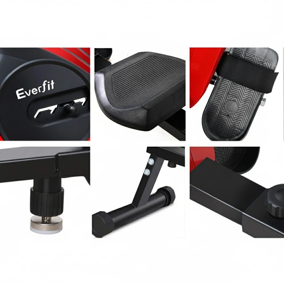 8 Everfit Rowing Machine Rower Elastic Rope Resistance Fitness Home - Red, 8 of 9