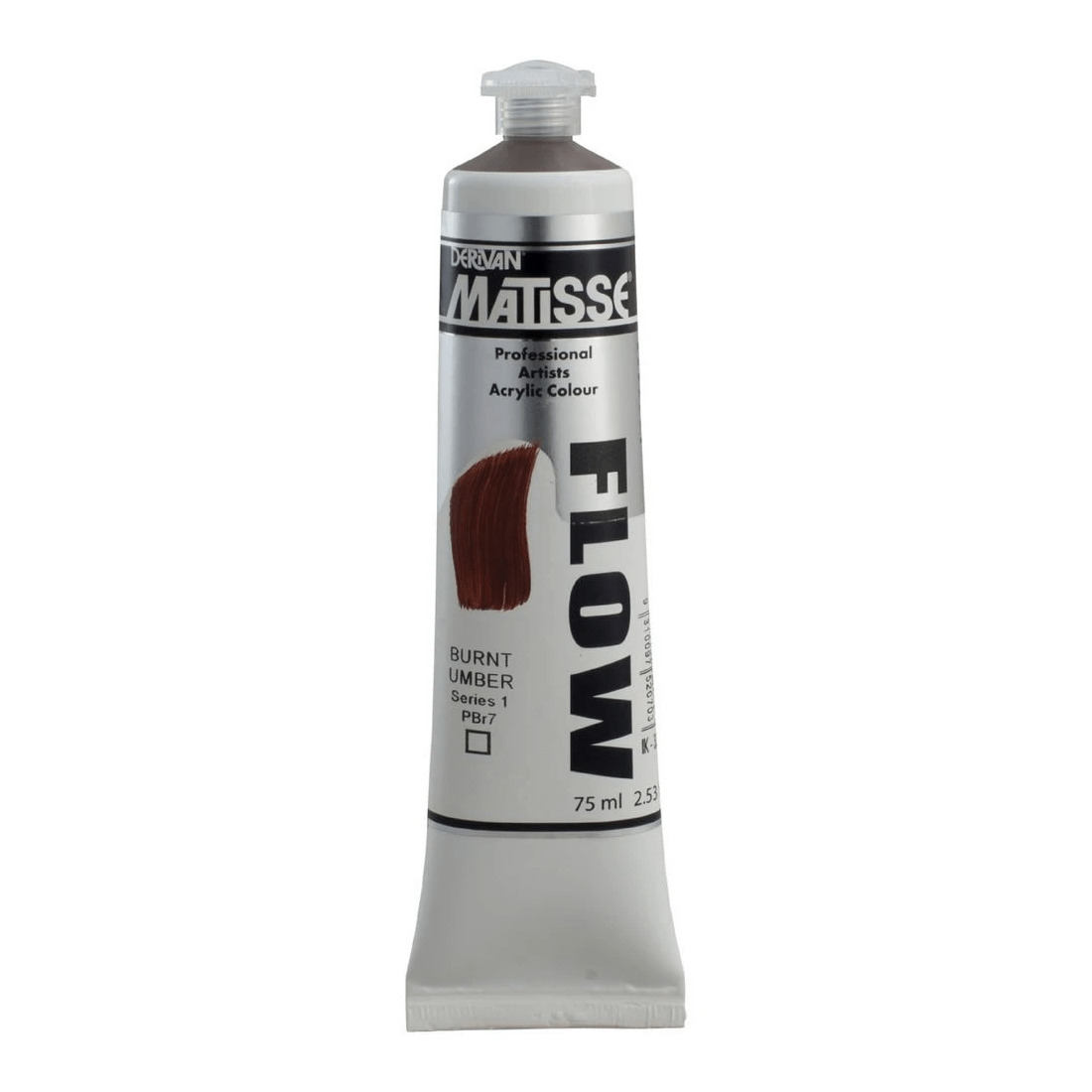 1 Derivan Matisse Flow Paint 75mL Burnt Umber S1, 1 of 2