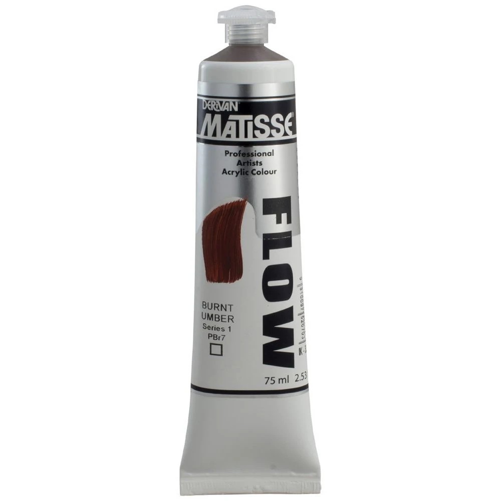 1 Derivan Matisse Flow Paint 75mL Burnt Umber S1, 1 of 2