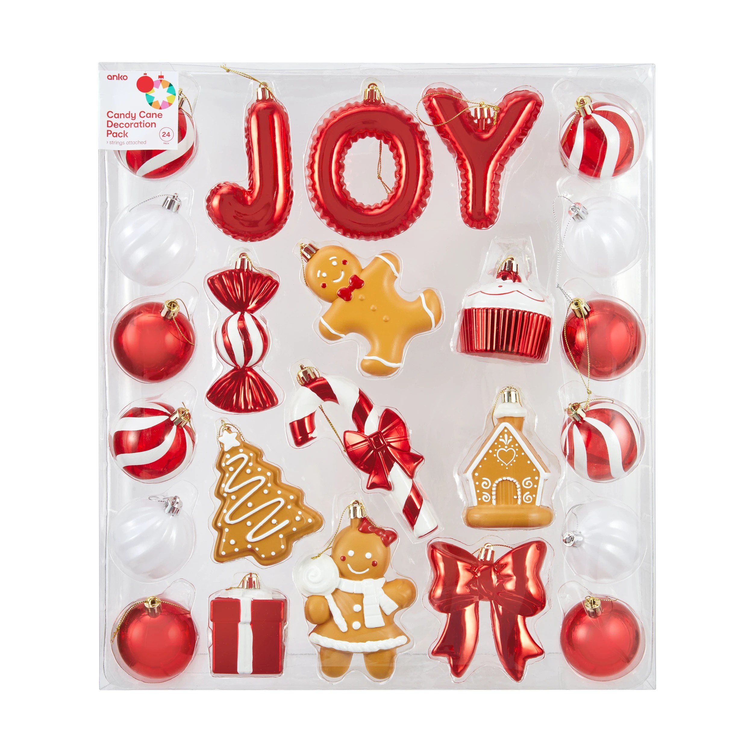 1 24 Pack Candy Cane Decoration Pack, 1 of 5