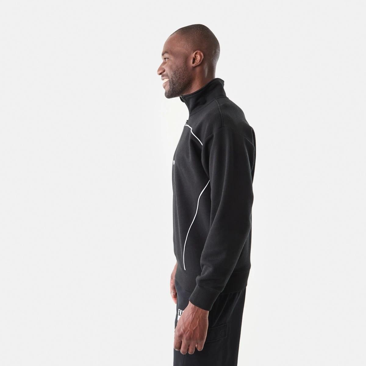 2 Everlast Mens 1/4 Zip Sweatshirt EVER BLACK, 2 of 6