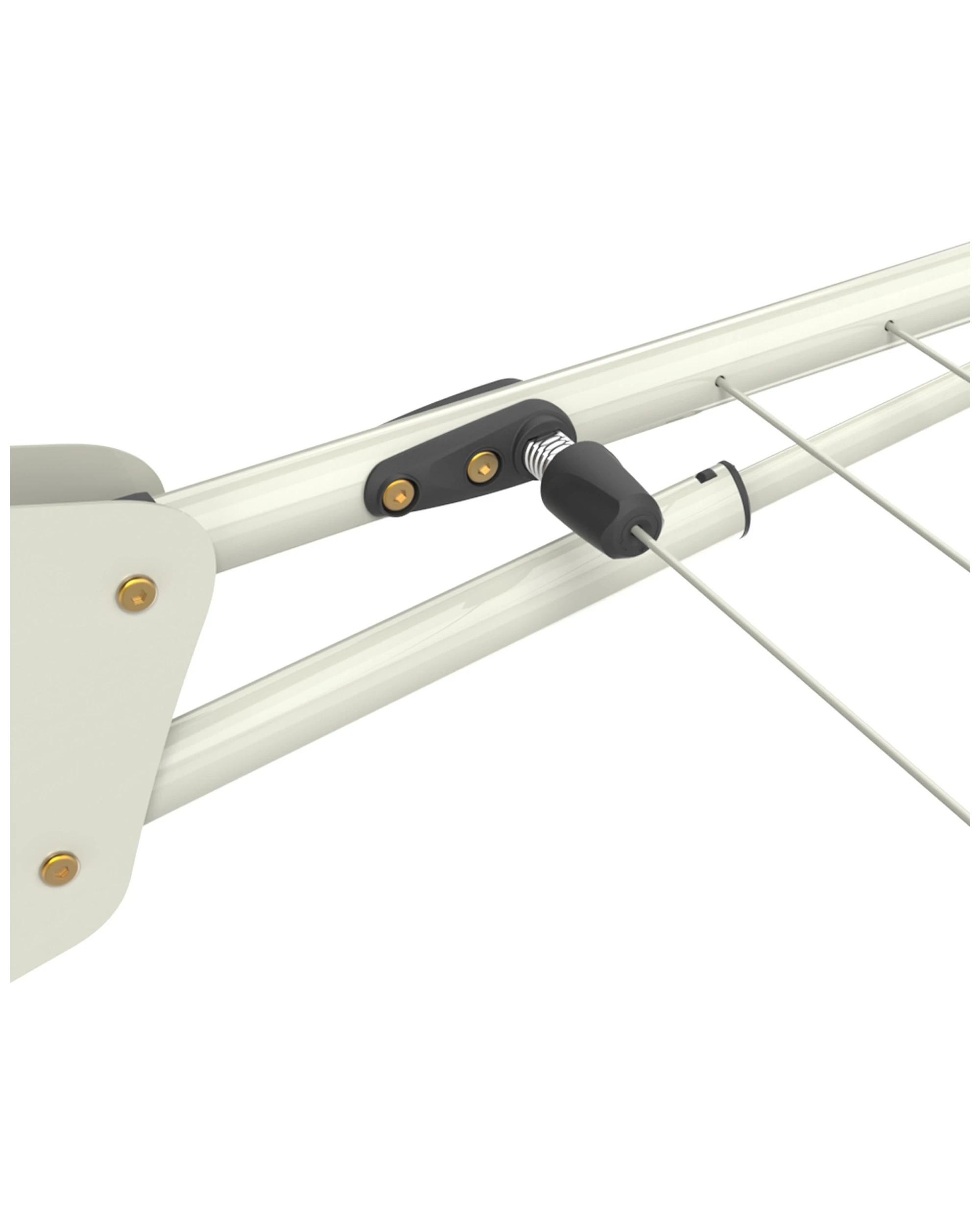 2 Hills Compact Folding Frame Outdoor Wall Mounted Clothesline Surfmist 240x85cm
 - White, 2 of 3