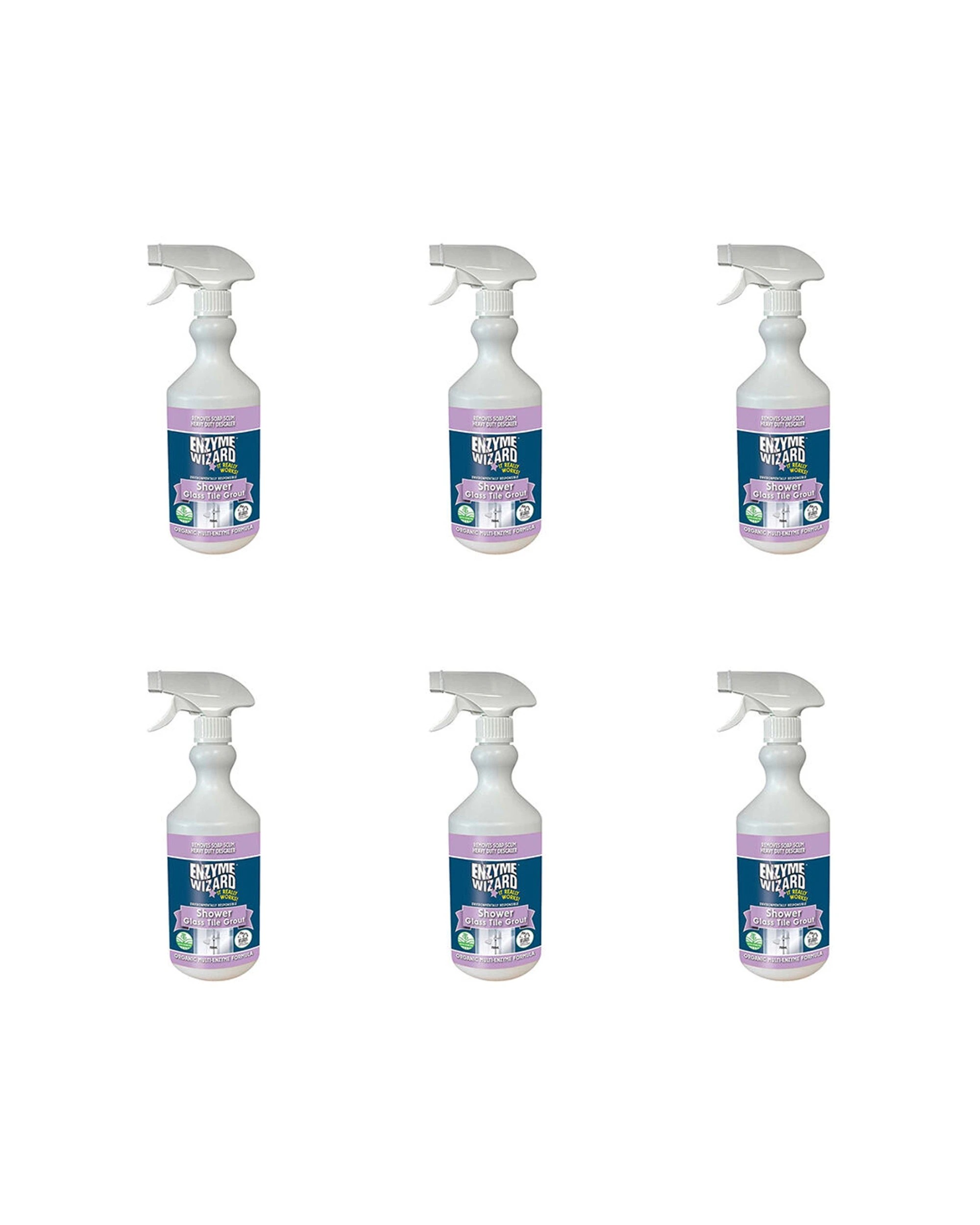 1 Enzyme Wizard 6PK Shower Glass Tile Grout Cleaner Organic 750ml - Multi, 1 of 1