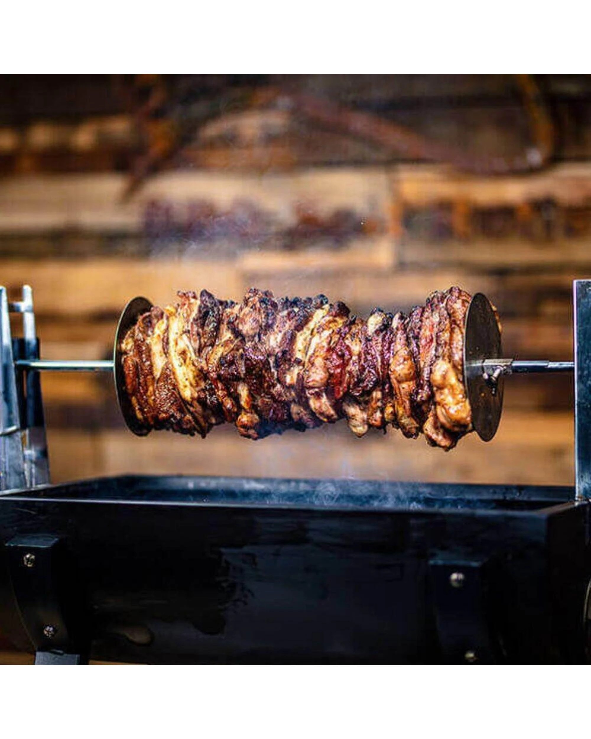 6 Flaming Coals Souvlaki Stainless Steel Gyros Plate 14mm x2, 6 of 6