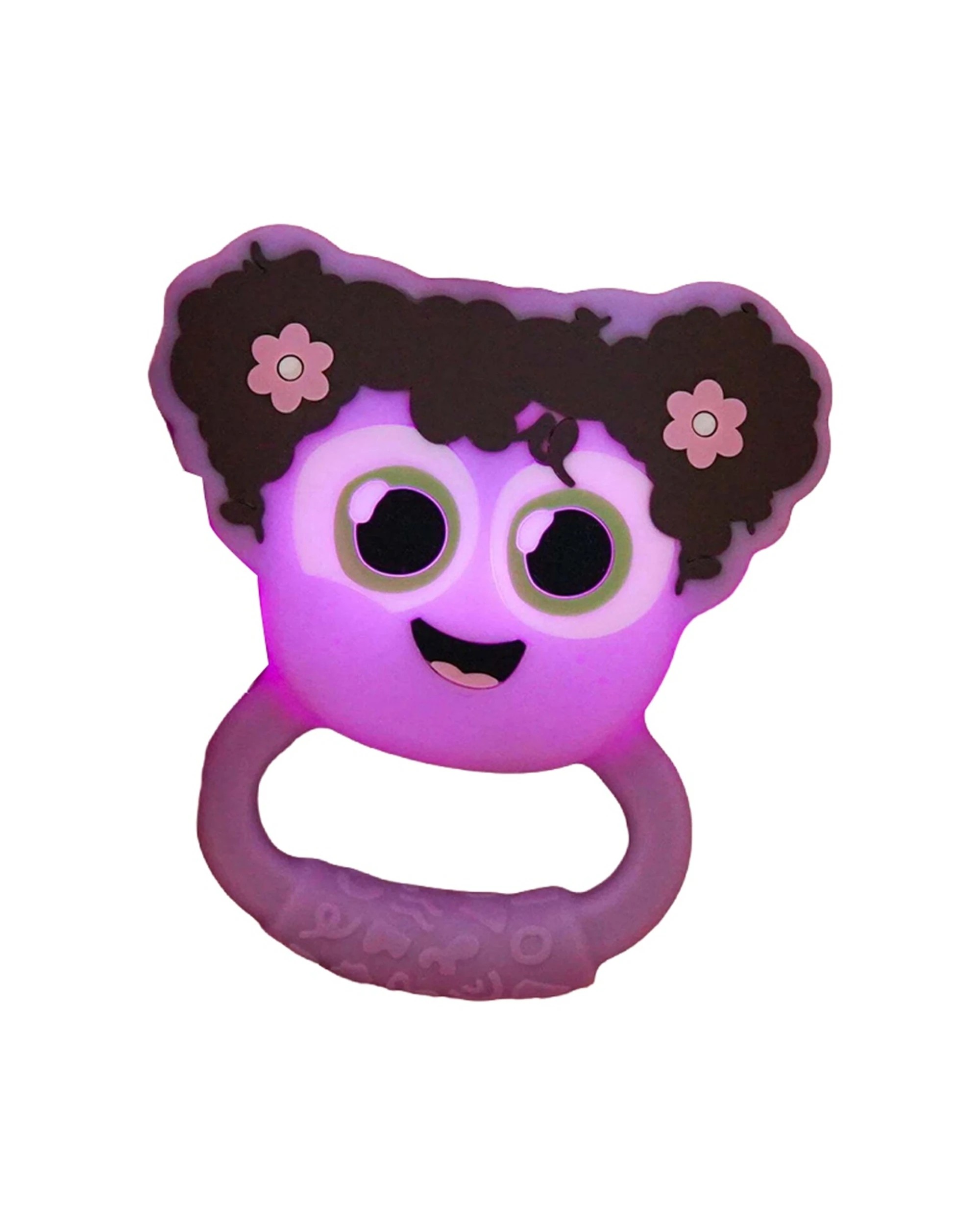 1 Glo Pals Light Up Rattle Sensory Baby Play Toy With Lights Lumi - Purple, 1 of 2