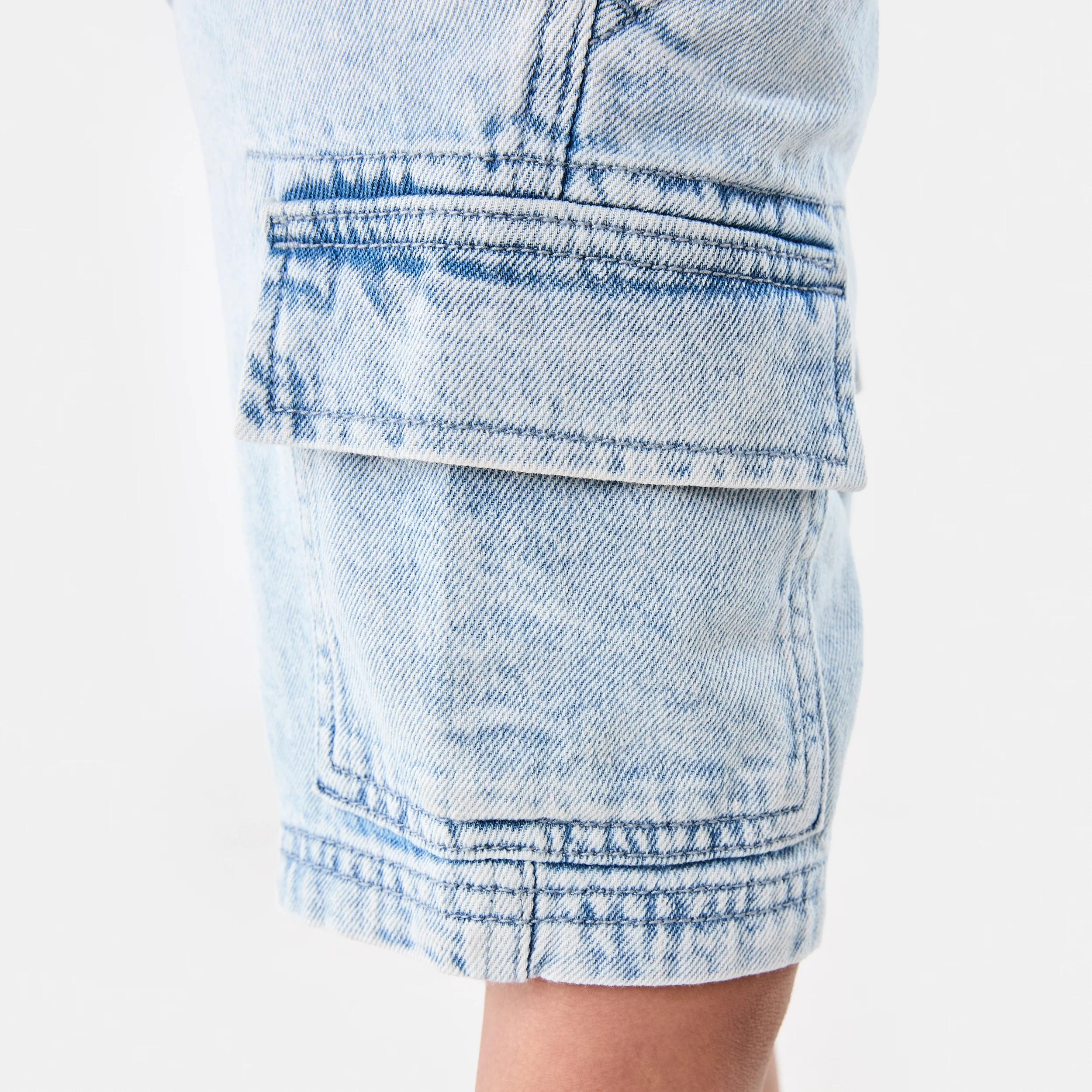 5 Cargo Denim Shorts BLEACH WASH, 5 of 7