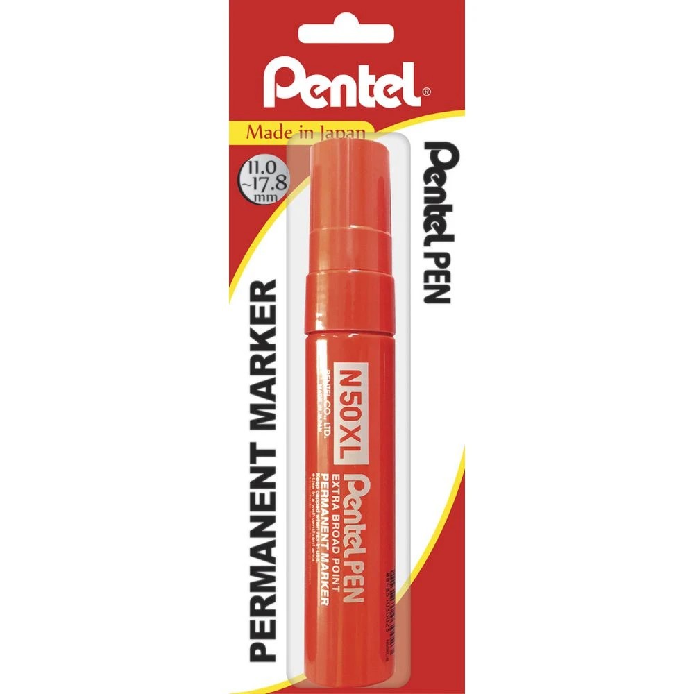 1 Pentel N50XL Jumbo Permanent Marker Red, 1 of 5