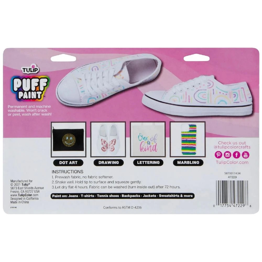 2 Tulip Dimensional Puff Fabric Paint Pastels 10 Pack, 2 of 4